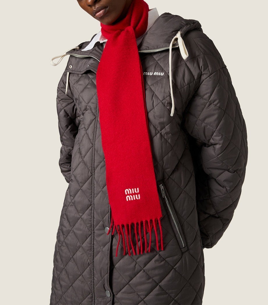 Miu Miu Womens Technical Ponge Down Quilted Coat Grey Image 5