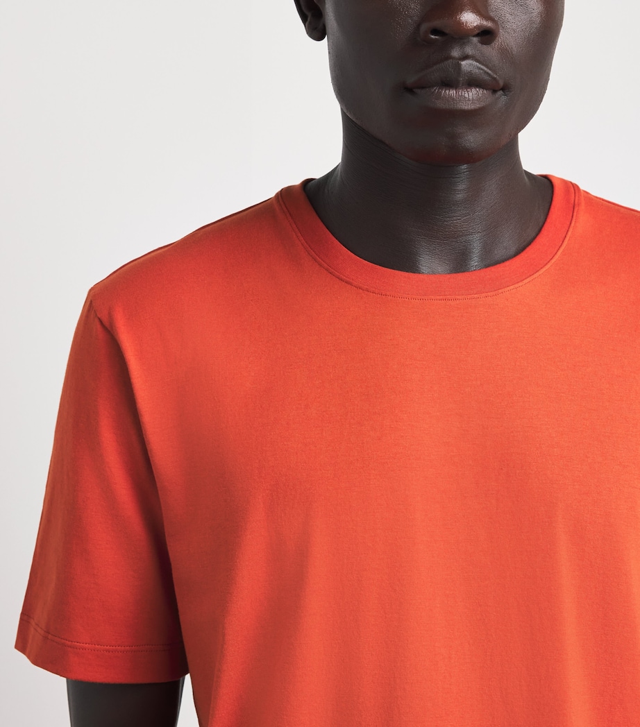 Hanro Mens Cotton Night & Day T-Shirt Rooibios T Image 3