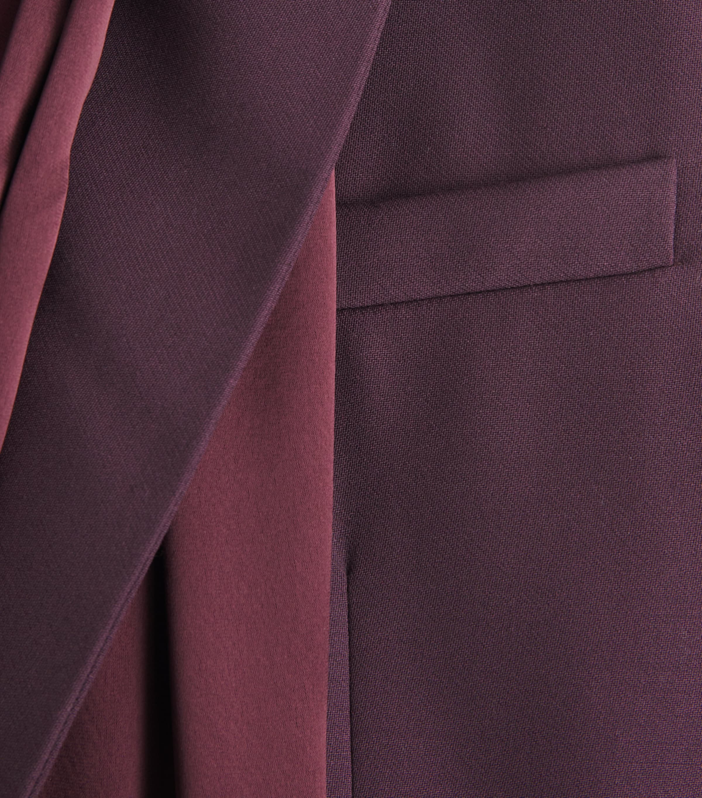 Roksanda Womens Wool Scarf-Tie Isabel Blazer Burgundy Image 6