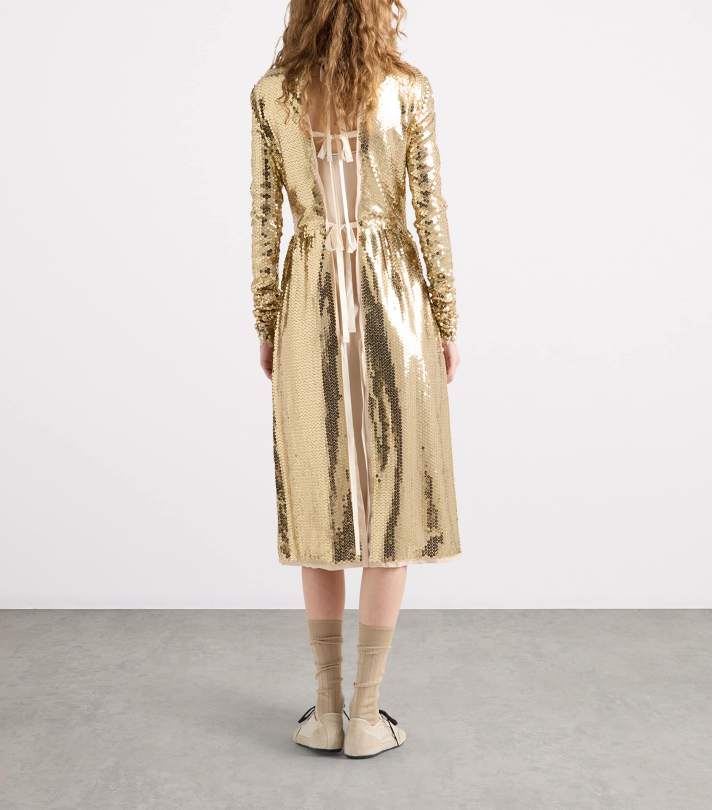 Sequinned Midi Dress F0056 Image 5