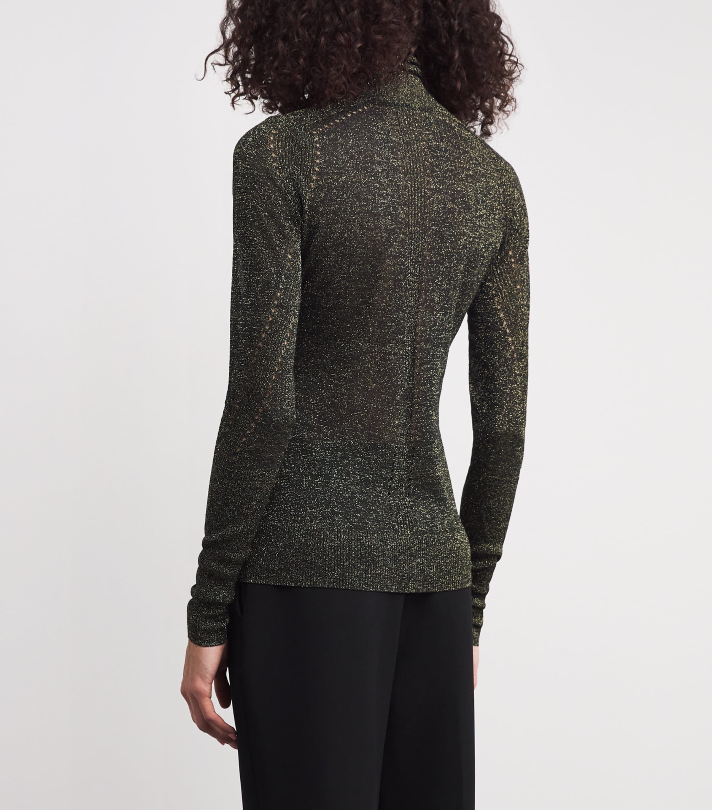 Metallic Lurex Leblanc Sweater BLACK/GILT Image 4