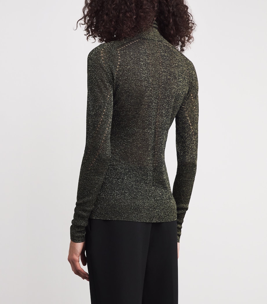Metallic Lurex Leblanc Sweater BLACK/GILT Image 4