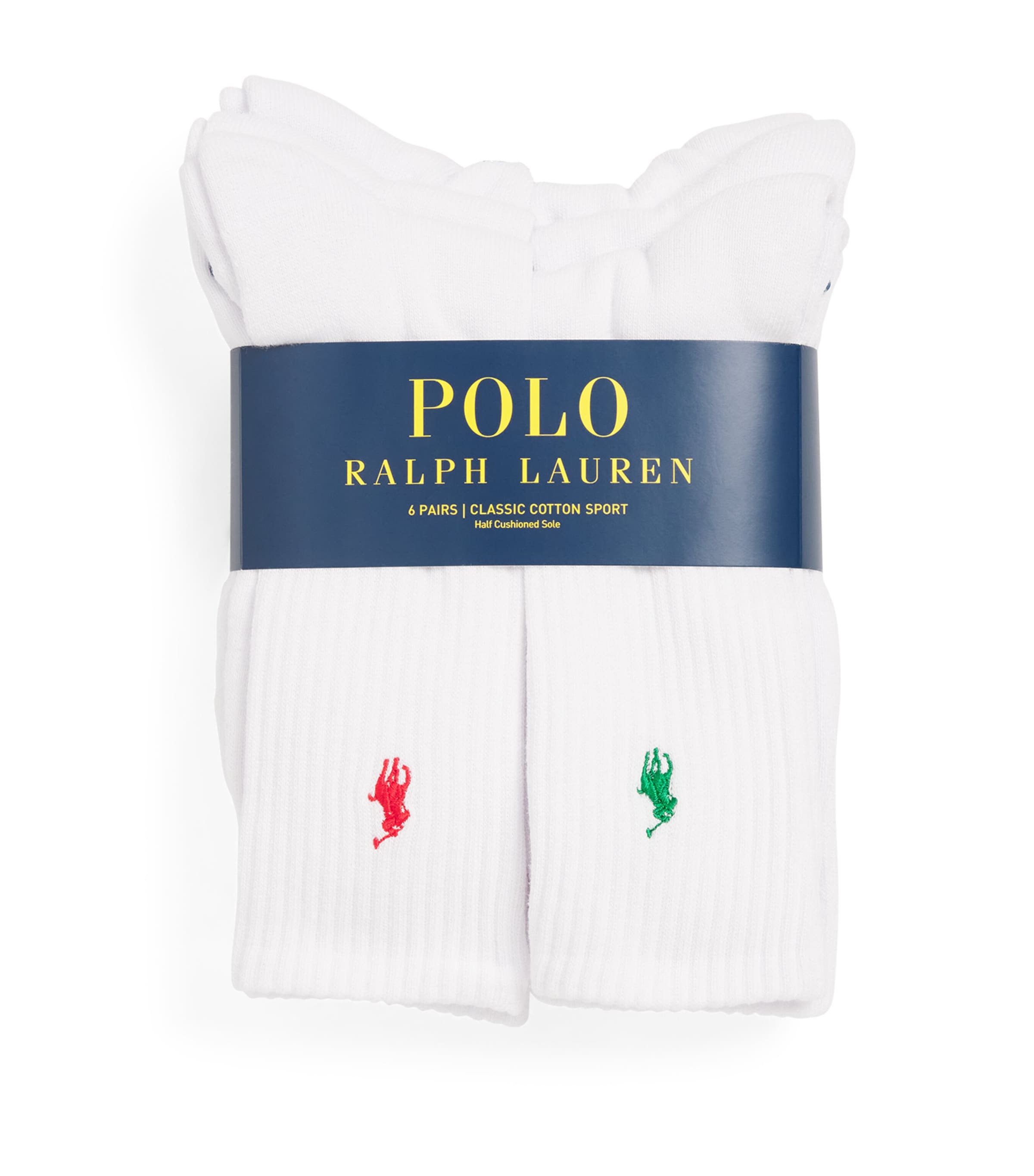 Polo Ralph Lauren Cotton-blend Classic Sports Socks In White