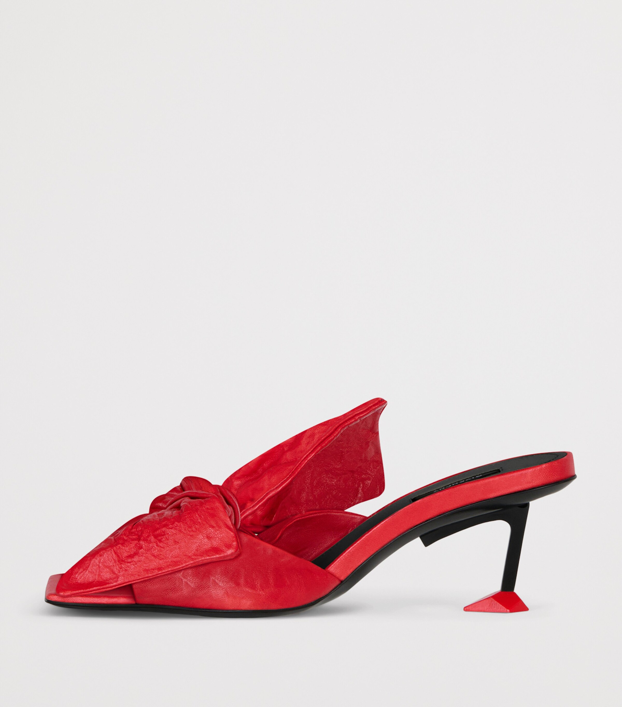 Givenchy Leather Boudoir Bow Mules 65 Vermillon Image 3