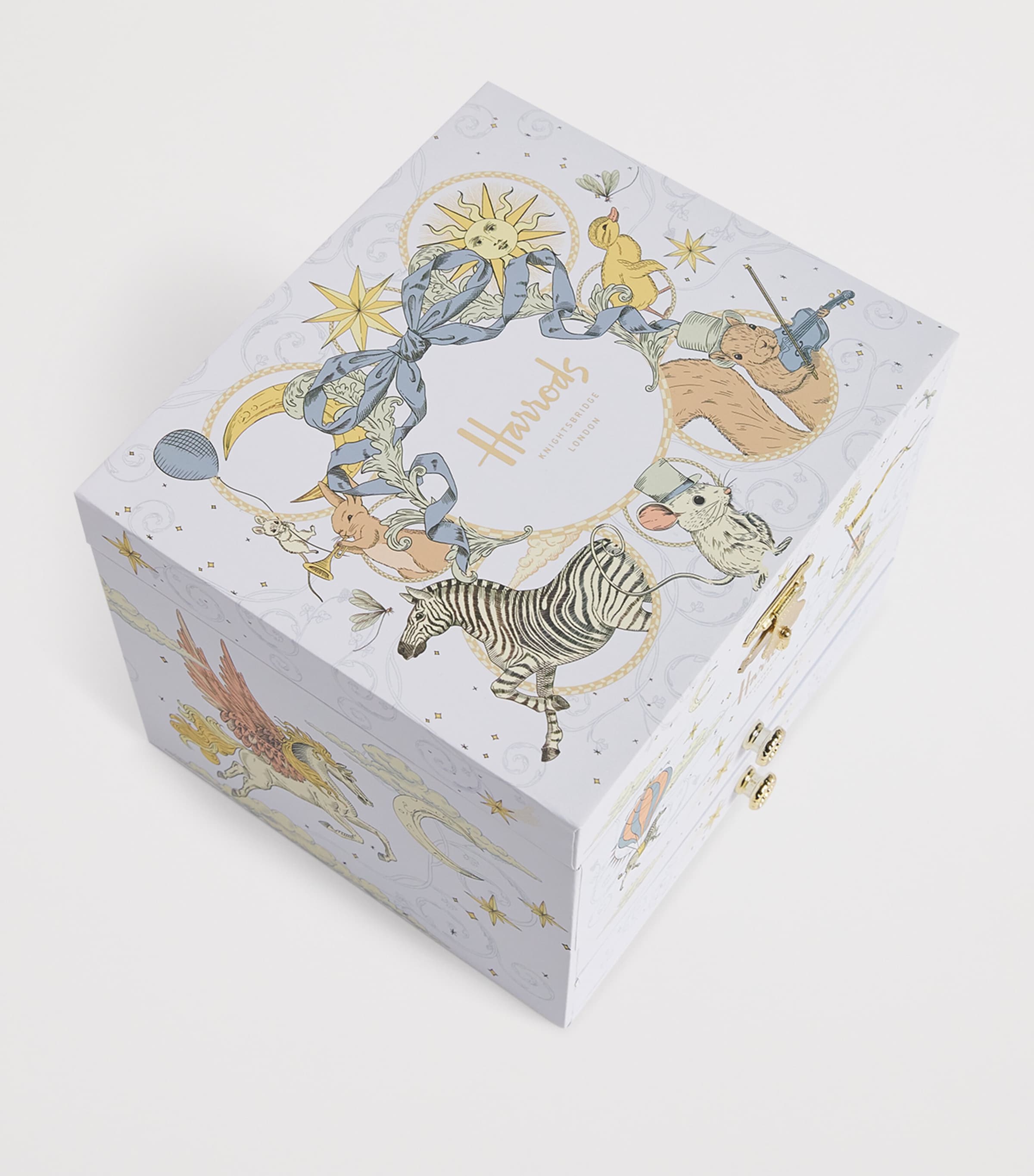 Printed Musical Jewellery Box BLUE Image 3