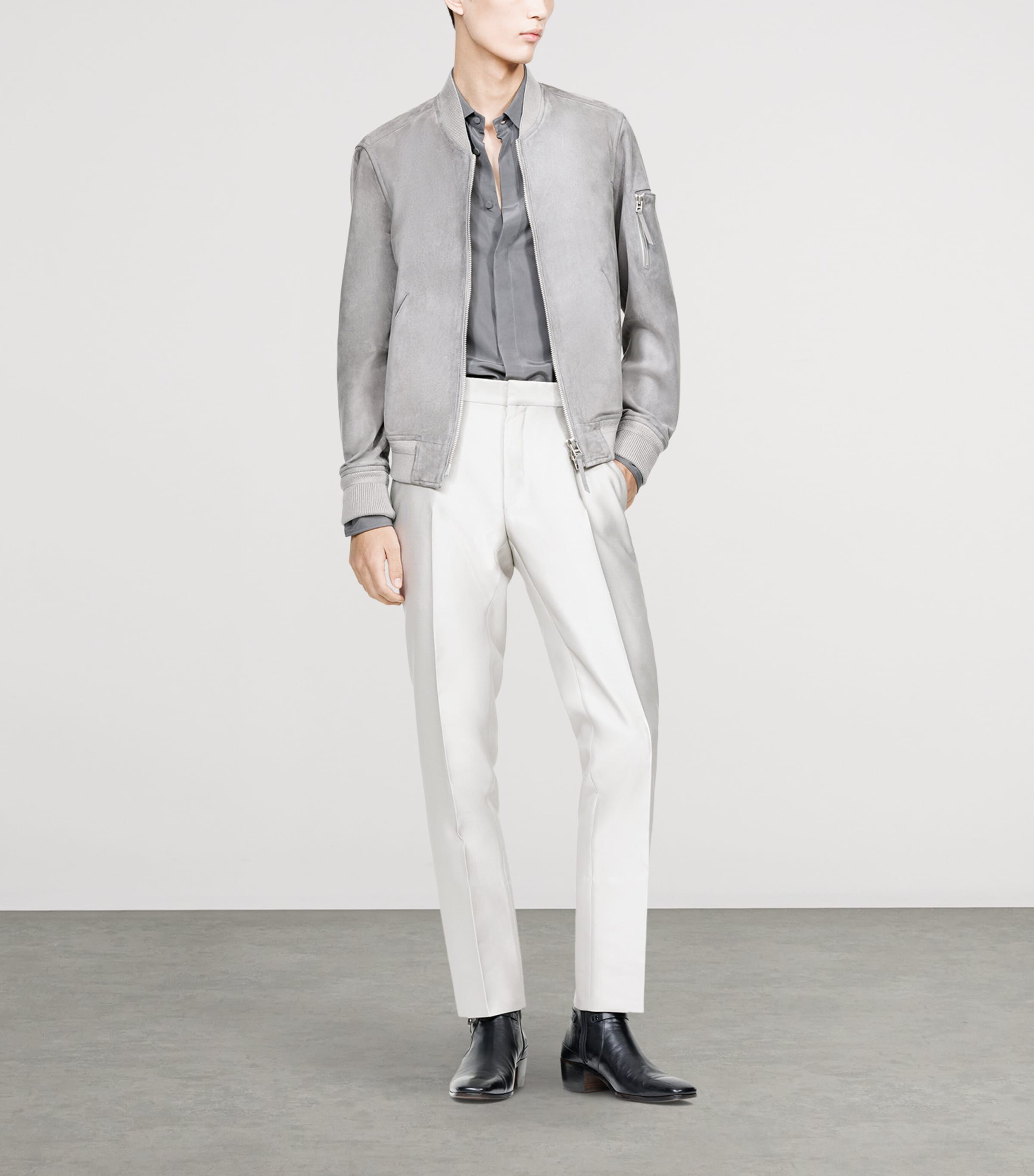 TOM FORD Mens Suede Bomber Jacket Tcr Image 2