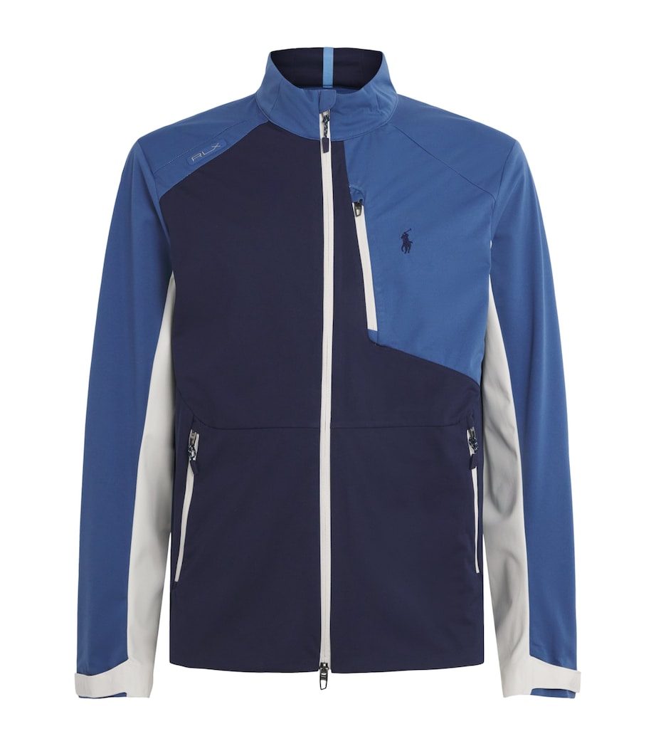 RLX Ralph Lauren Mens Colour-Block Packable Jacket Ref Navy Multi Image 1