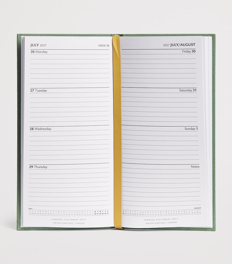 Harrods Slim 2027 Diary Green Image 2
