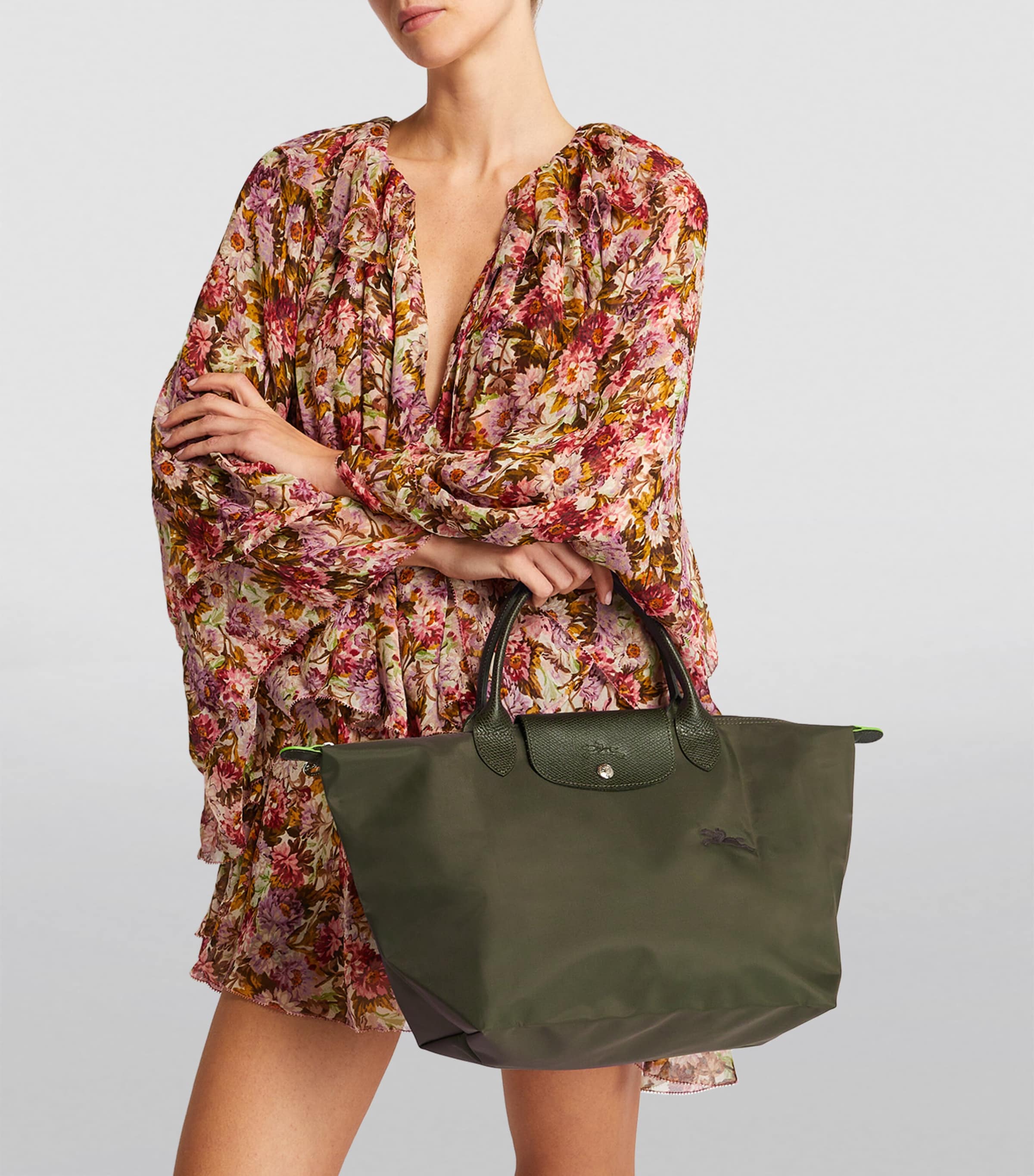 Medium Le Pliage Green Tote Bag 479 FOREST Image 6