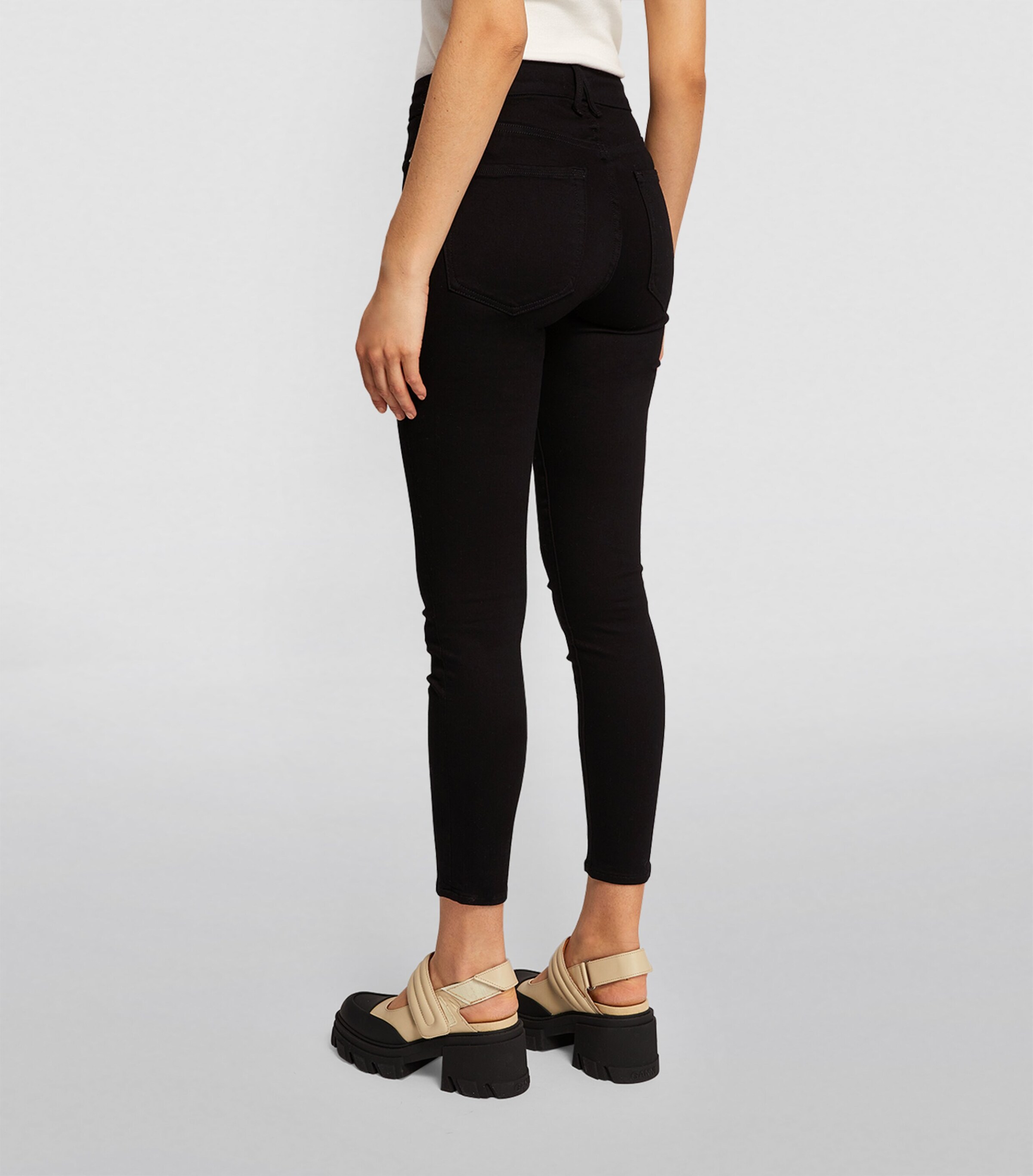 Good American Womens Good Legs Cropped Skinny Jeans Image 4