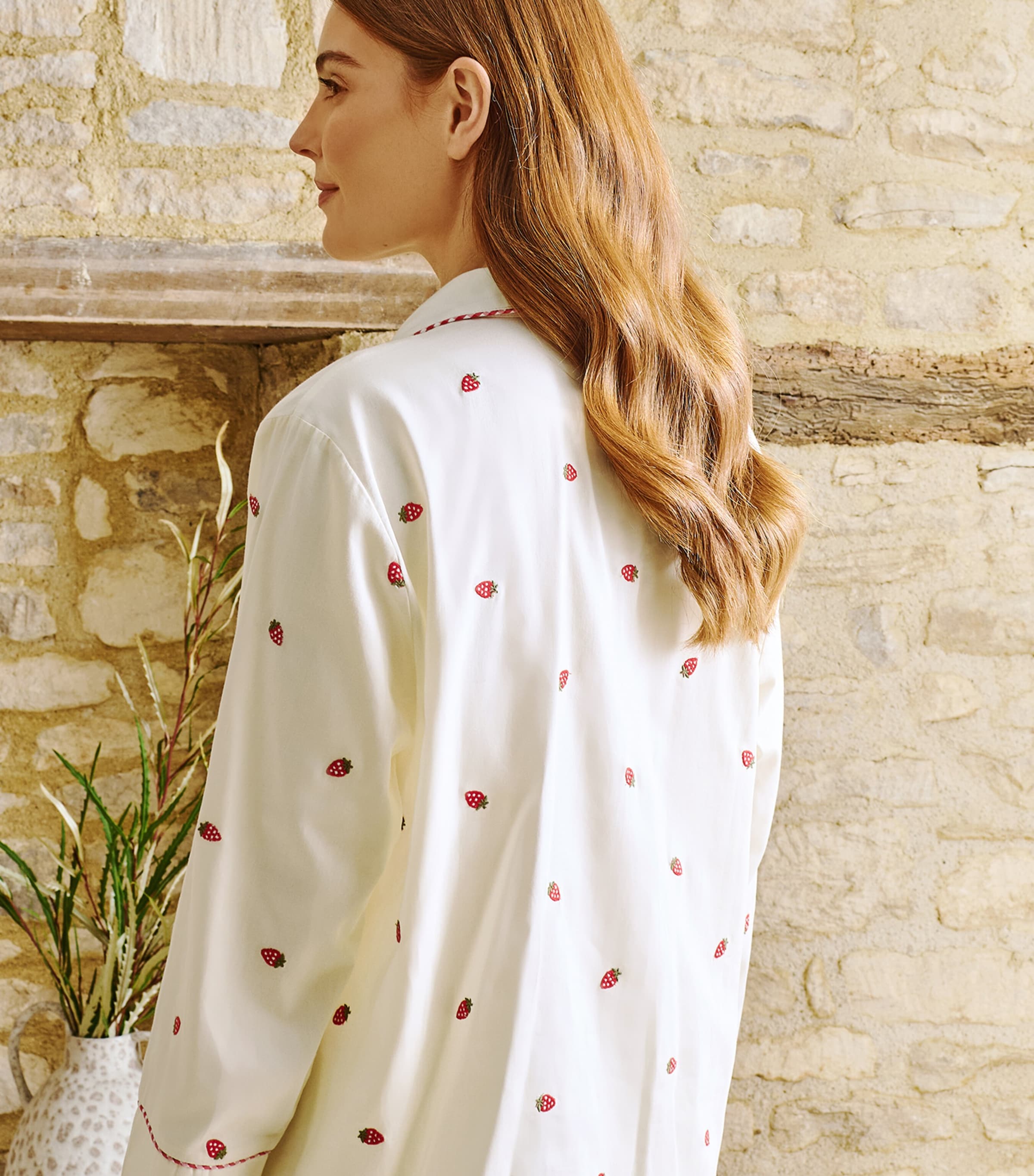 Christy x Wimbledon Strawberry Pyjama Set (Extra Large) White Image 4