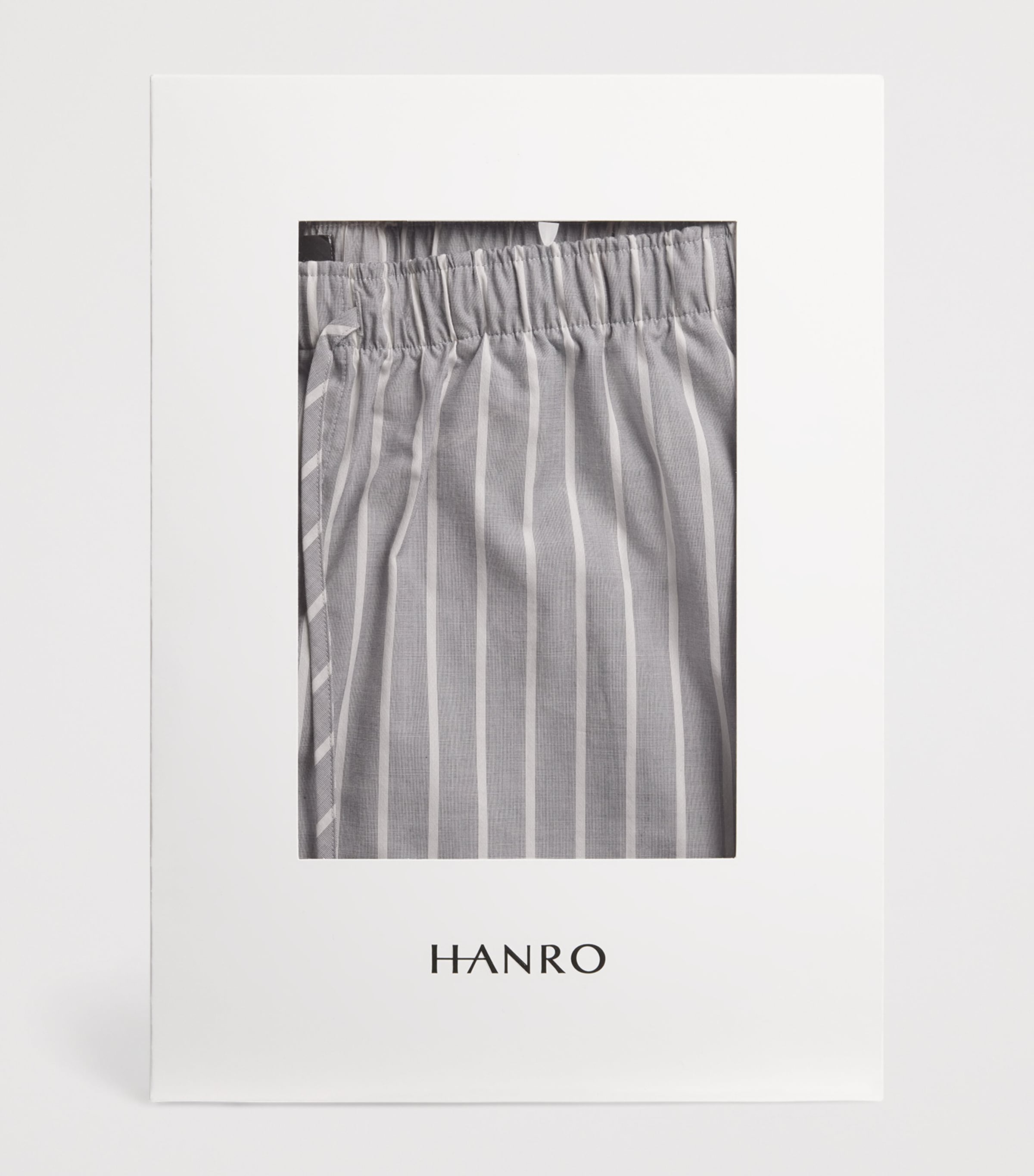 Hanro Mens Cotton Stripe Night & Day Lounge Trousers Denim Stripe Image 6