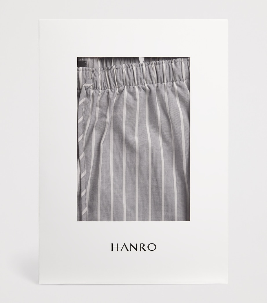 Hanro Mens Cotton Stripe Night & Day Lounge Trousers Denim Stripe Image 6