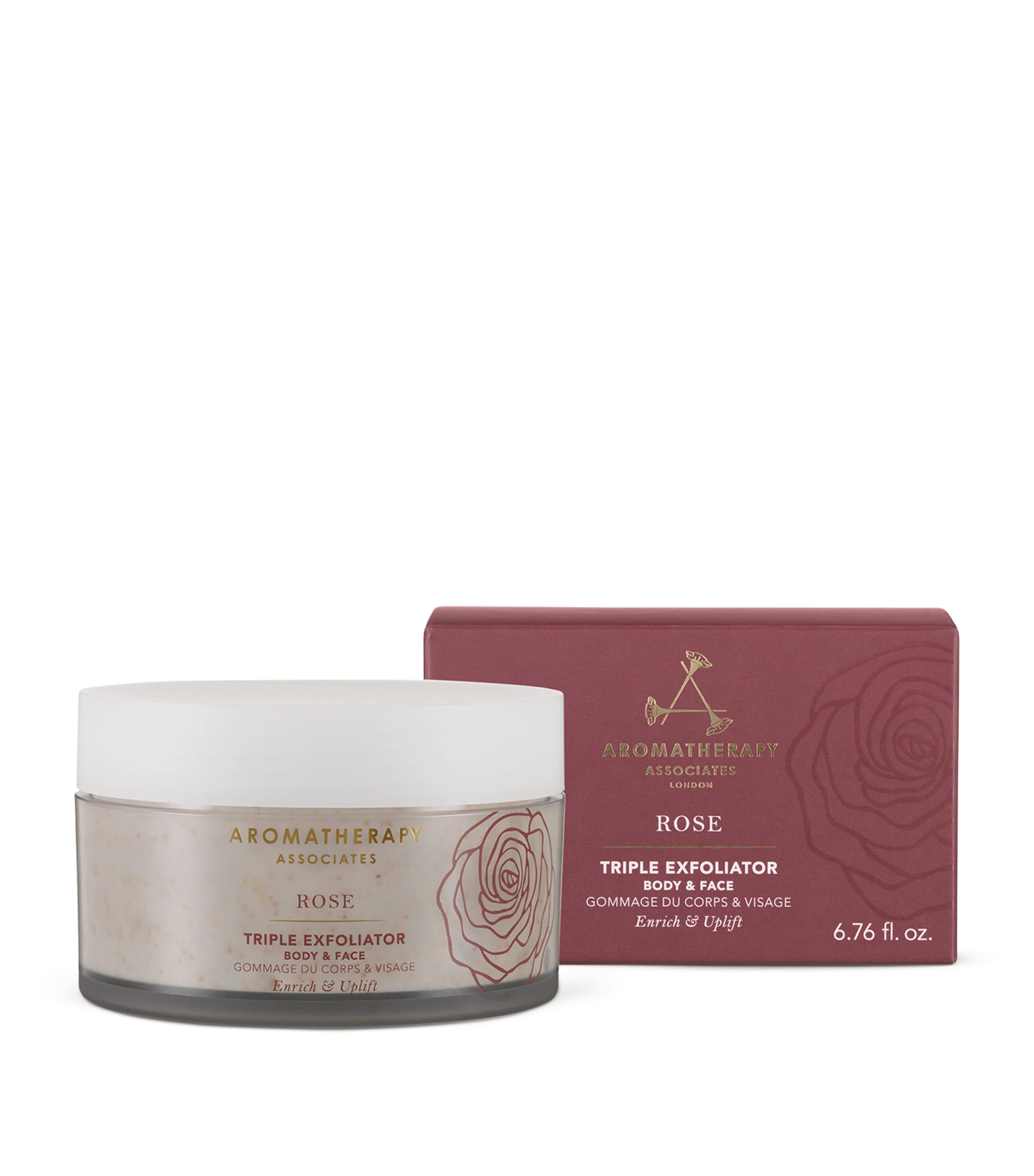 Aromatherapy Associates Rose Triple Exfoliator In White