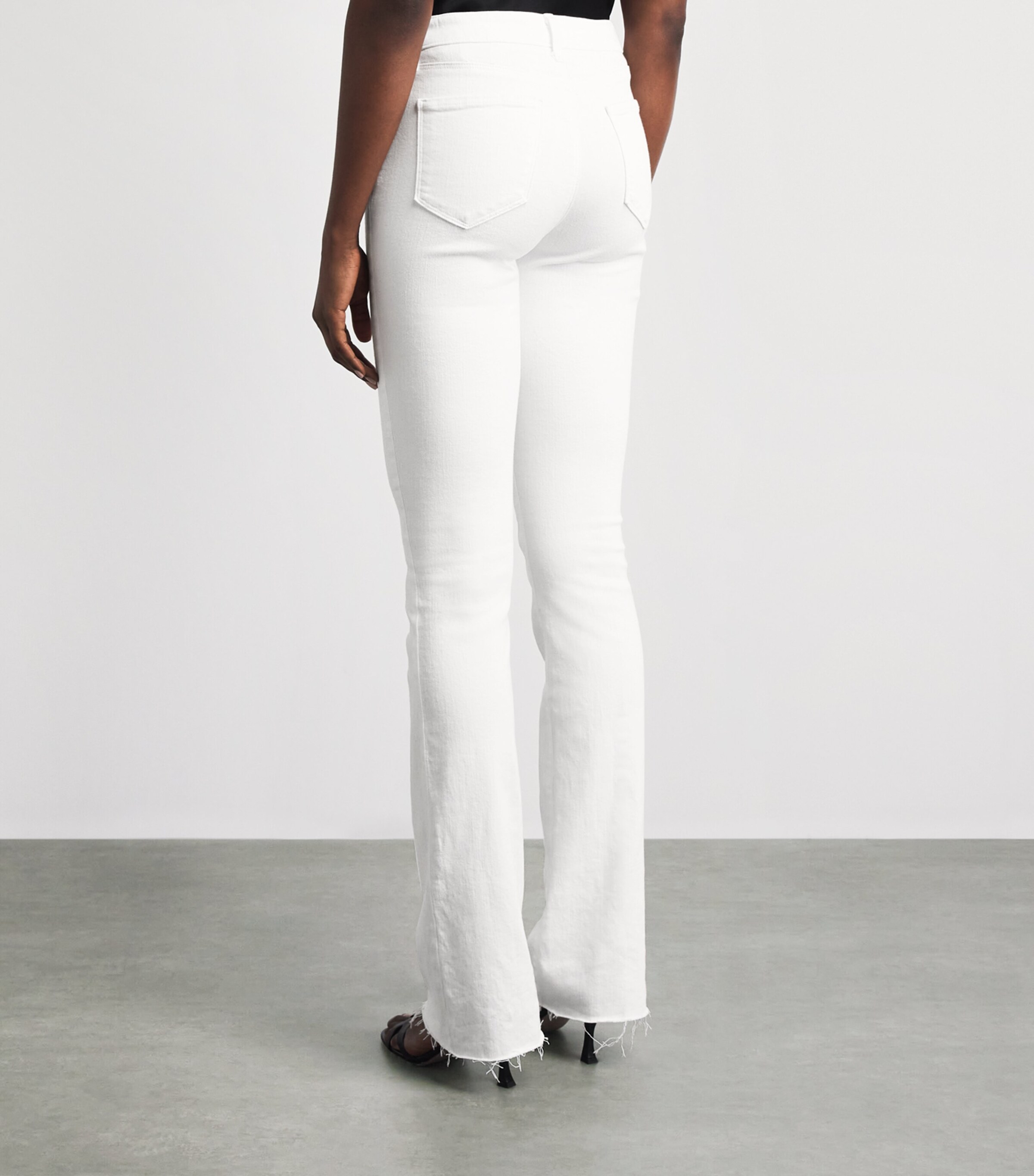 L'Agence Womens Ruth Straight Jeans Blanc Blan Image 5