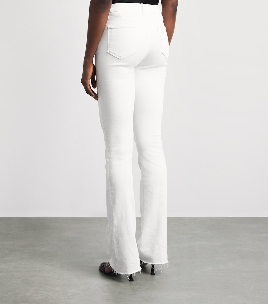 L'Agence Womens Ruth Straight Jeans Blanc Blan Image 5