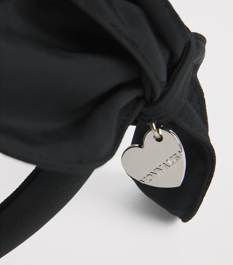 Monnalisa Satin Bow Headband Nero Image 3