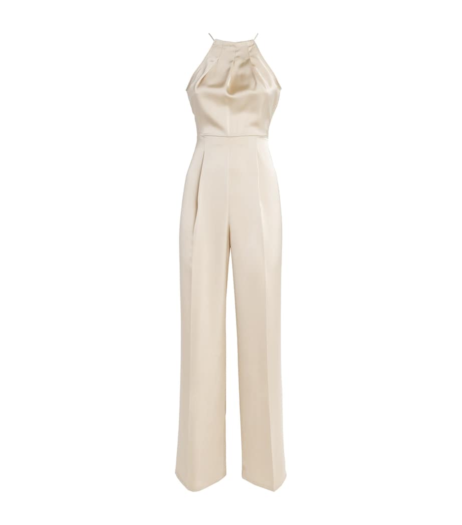 Satin Halterneck Jumpsuit ECRU Image 1