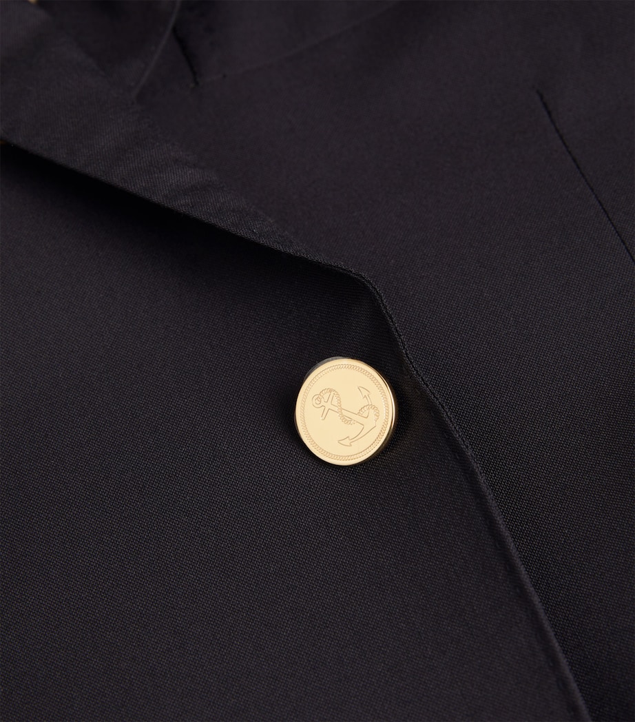 Wool 4-Bar Stripe Blazer NAVY Image 5