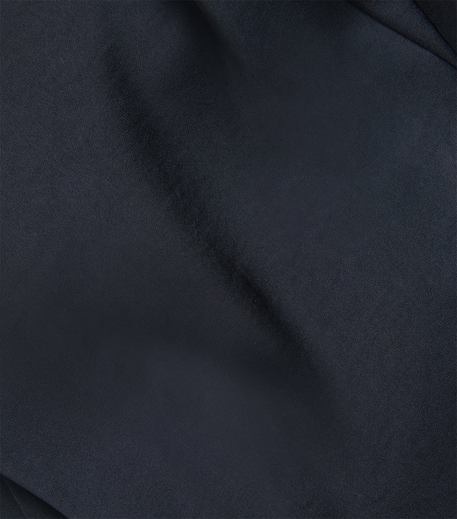 Claudie Pierlot Womens Satin Scarf-Neck Jumpsuit Navy Image 6