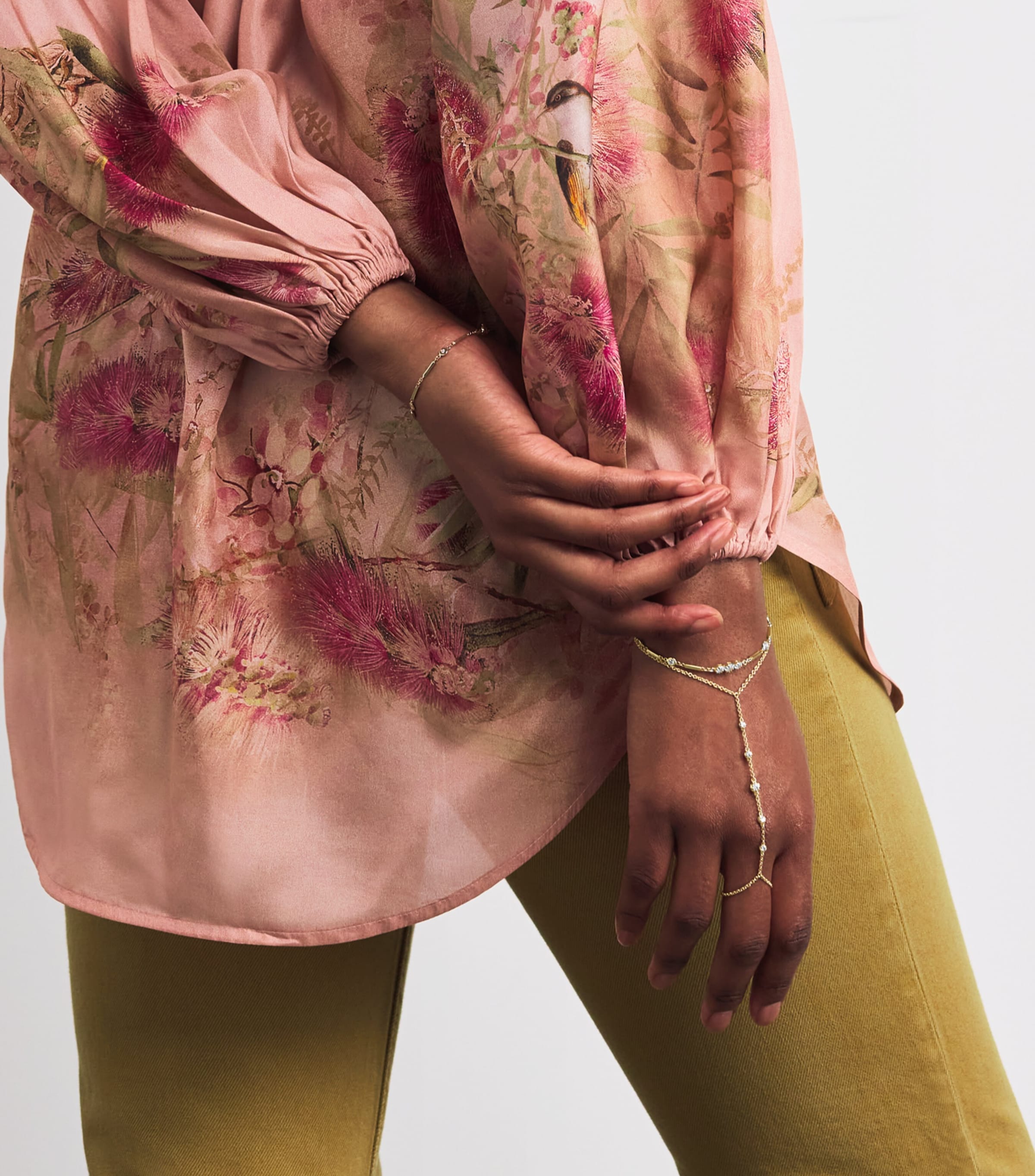 Yellow Gold and Diamond Sophia Finger Bracelet YELLOW GOLD Image 5