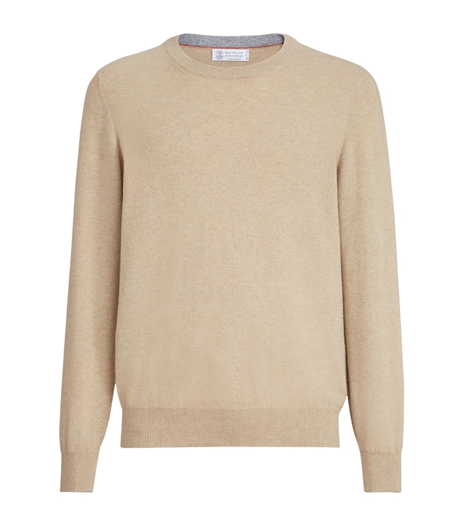 Brunello Cucinelli Mens Cashmere Crew-Neck Sweater Image 1