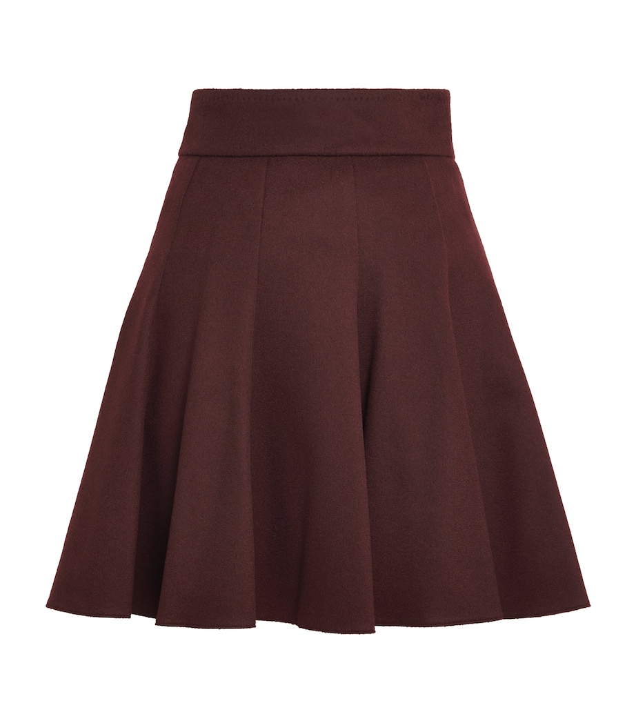 Camel Wool Mini Skirt CHERRY Image 1