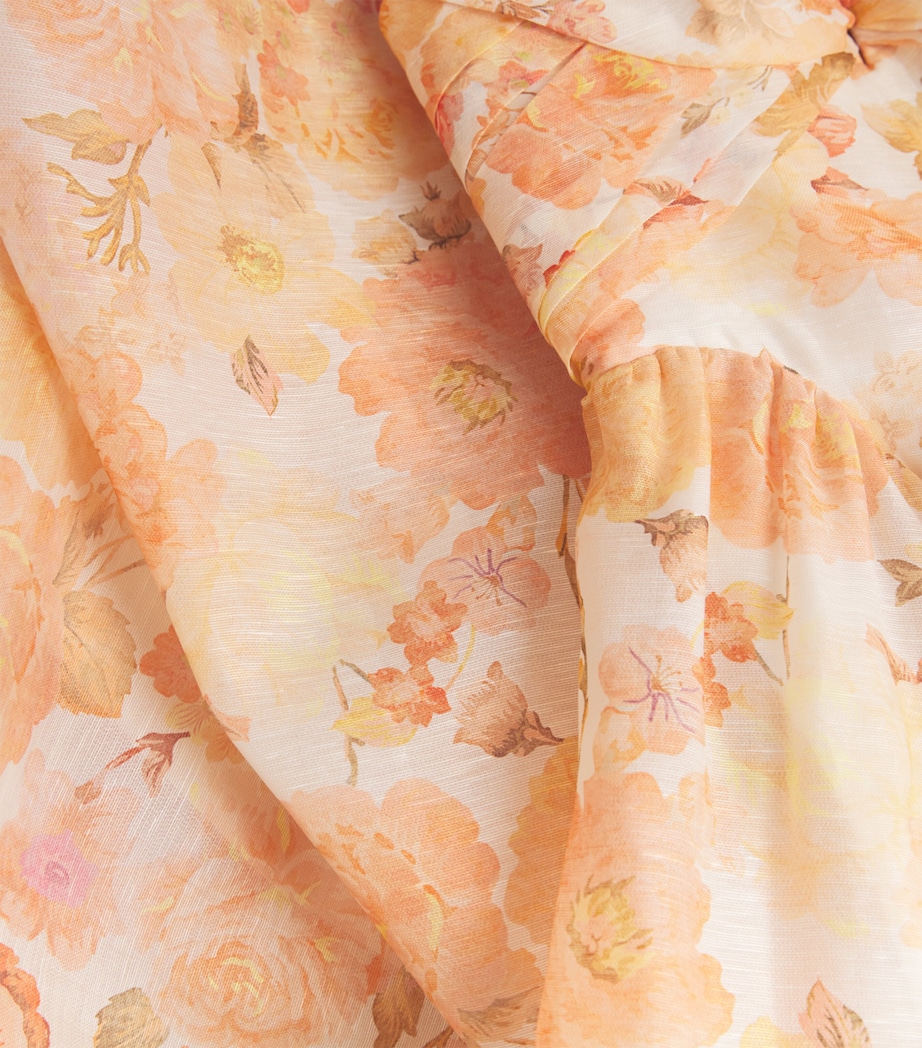 Linen-Silk Corset Rebellion Midi Dress GLBLM GOLDEN BLOOM Image 5