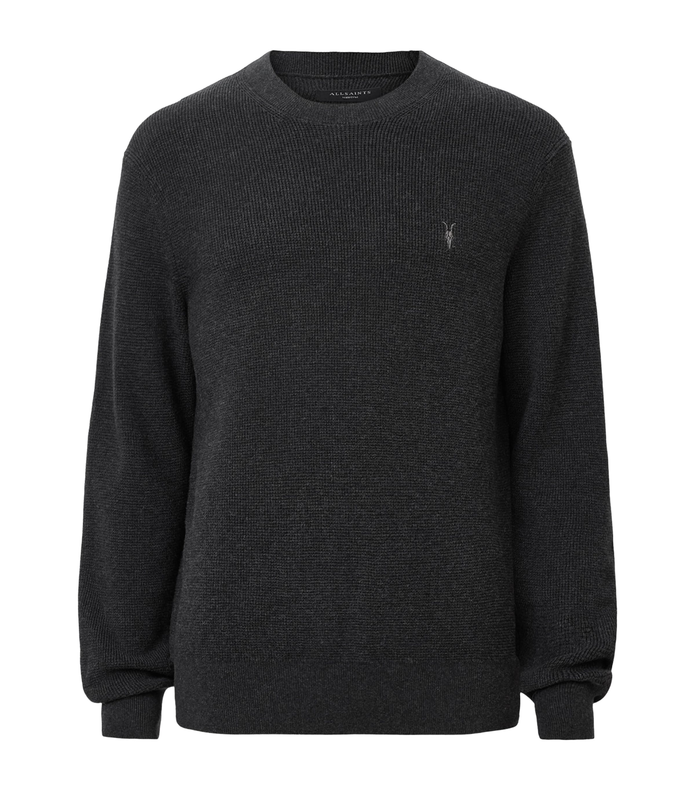 Allsaints Organic Cotton-wool Aspen Sweater In Black