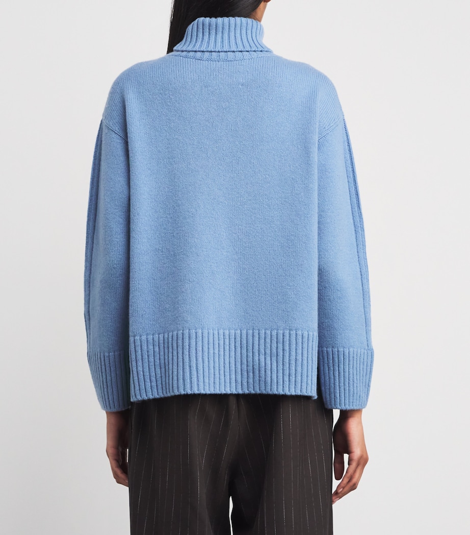Cashmere Rollneck Sweater STUDIO BLUE Image 4