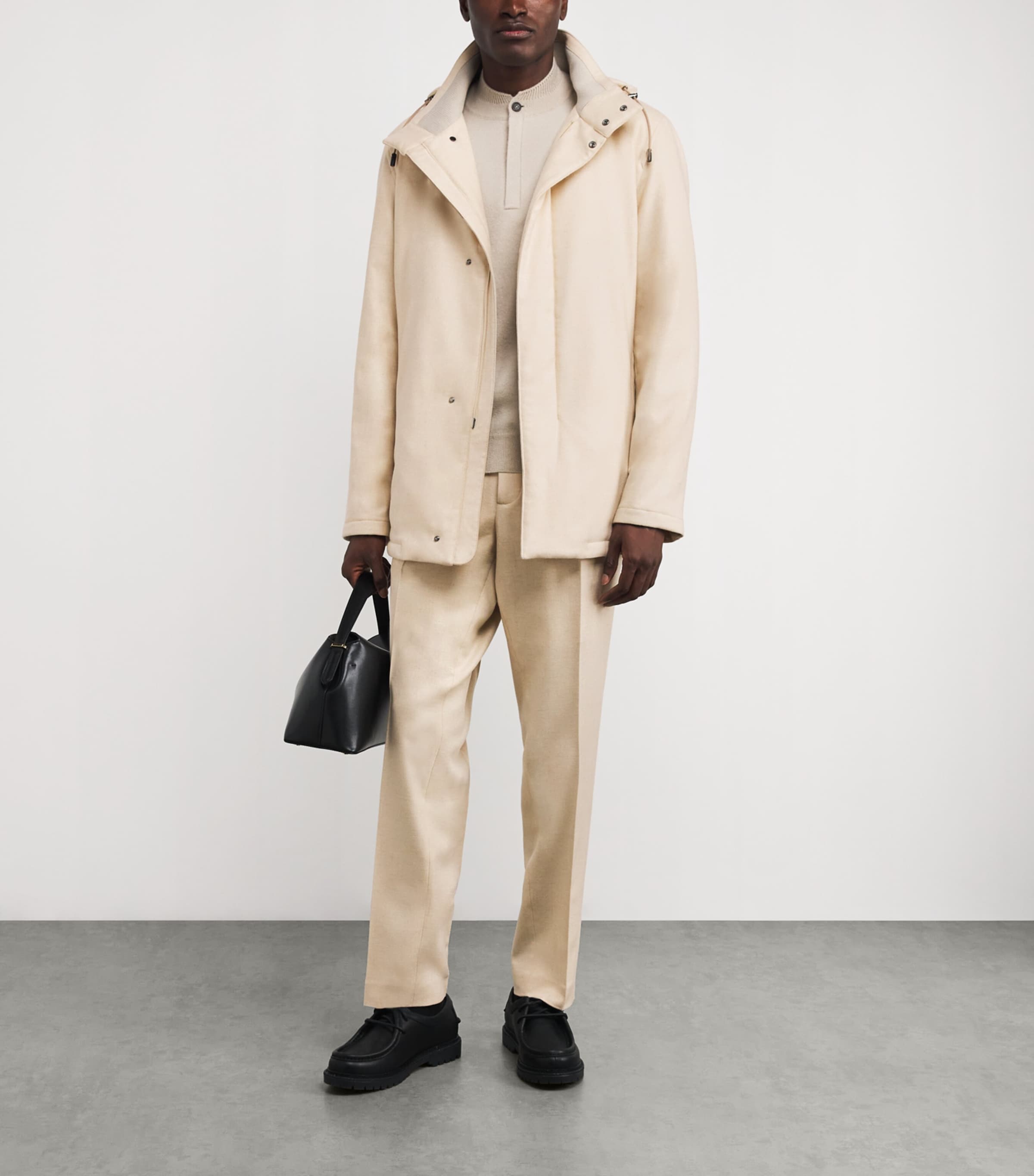 Cashmere Padded Car Coat NATURALE WHITE 9009 Image 2