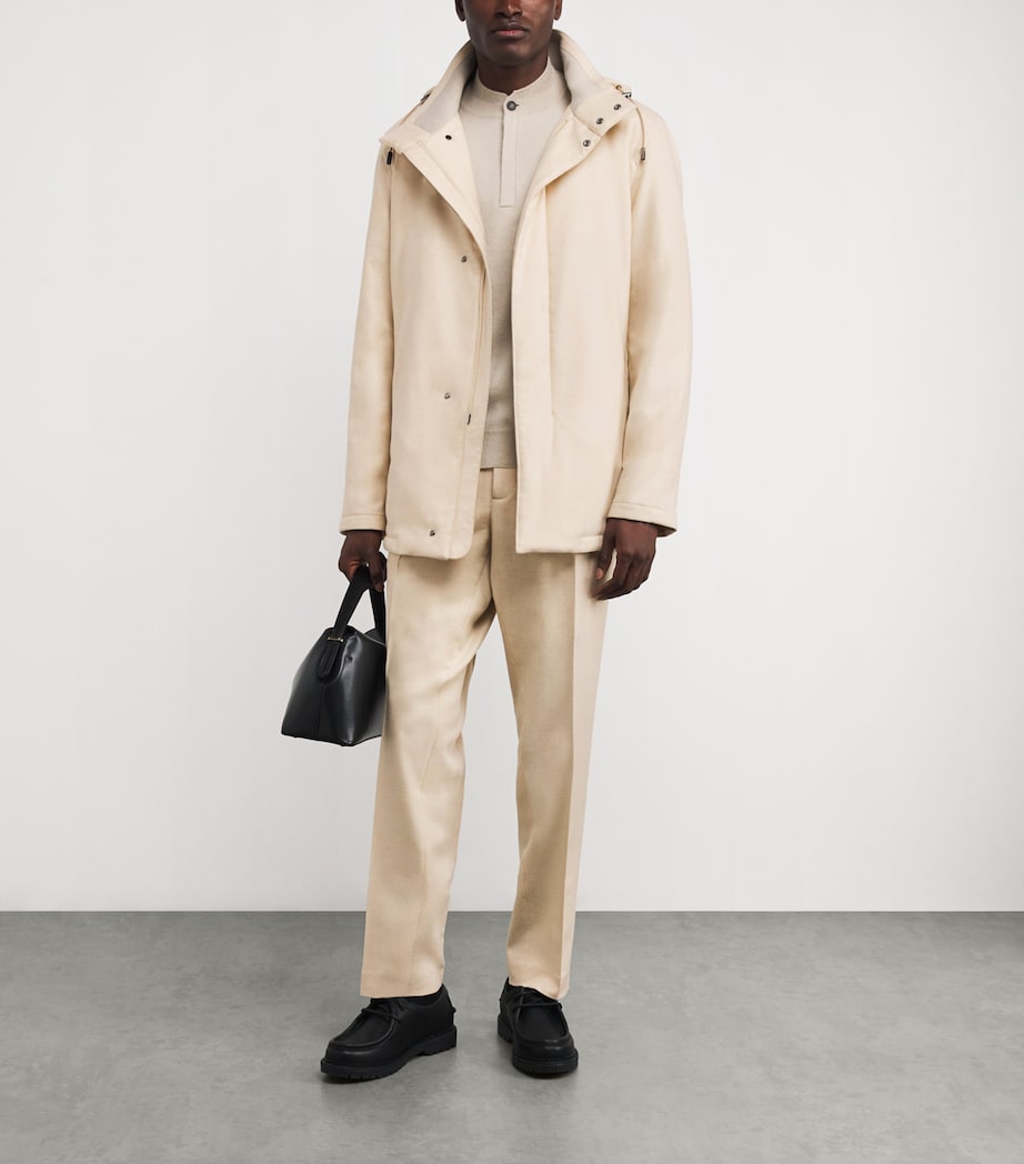 Cashmere Padded Car Coat NATURALE WHITE 9009 Image 2