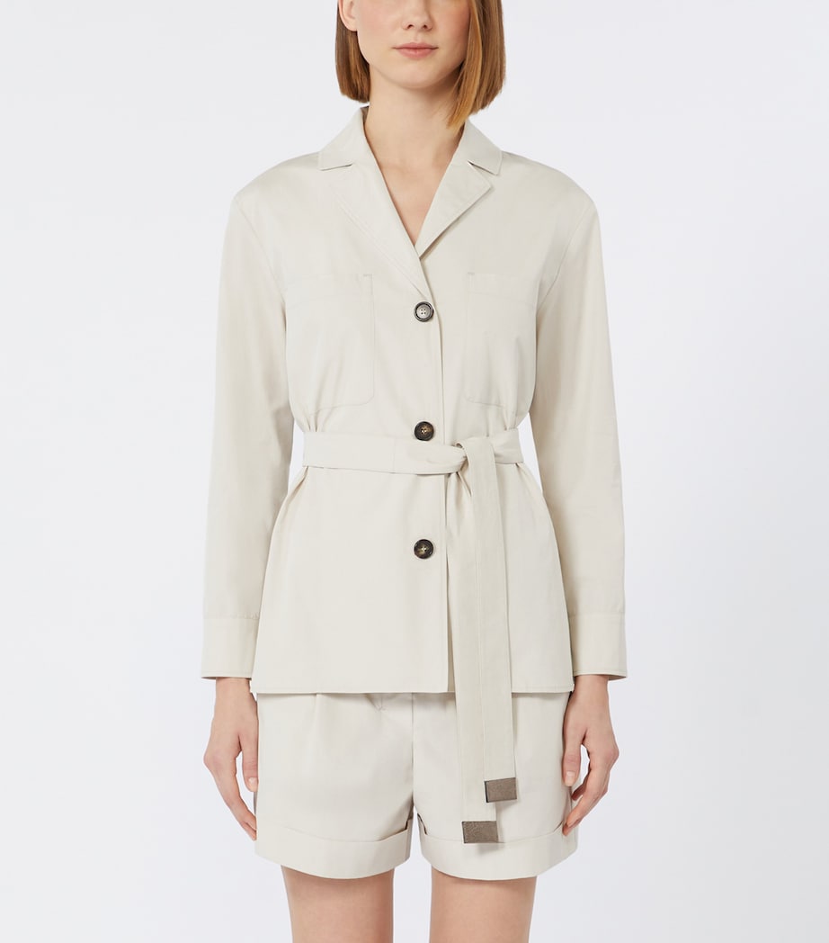 Cotton Belted Shirt ECRU Image 2