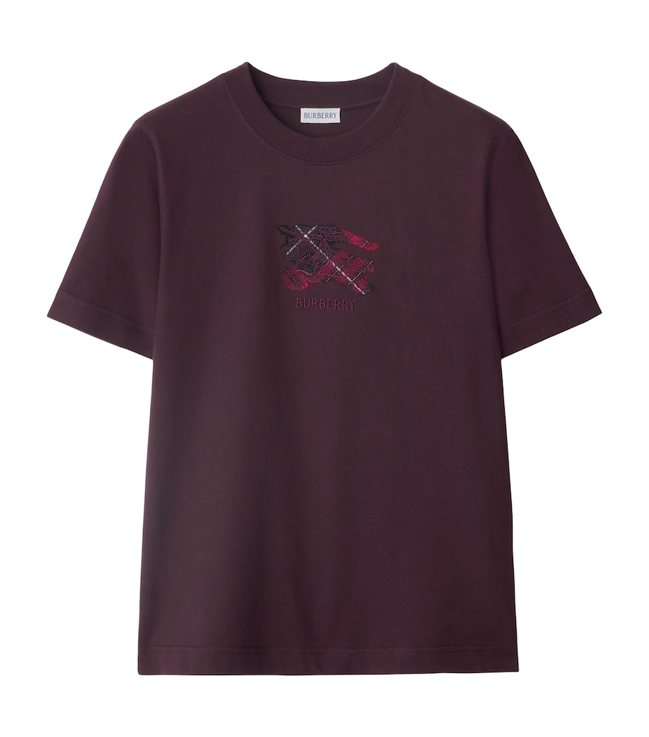 Cotton Check EKD T-Shirt WINE RED Image 1