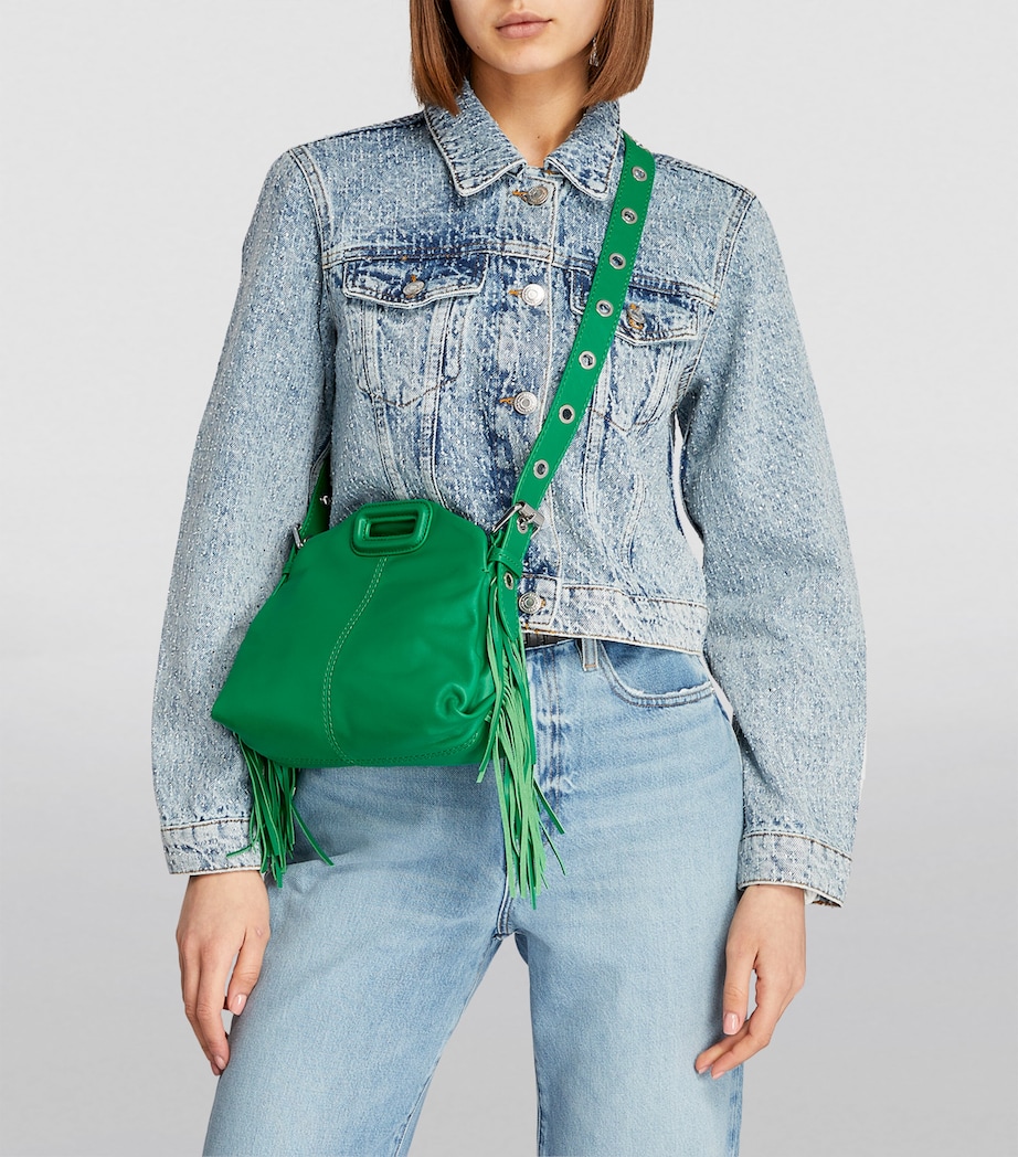 Mini Leather Miss M Shoulder Bag GREEN Image 4