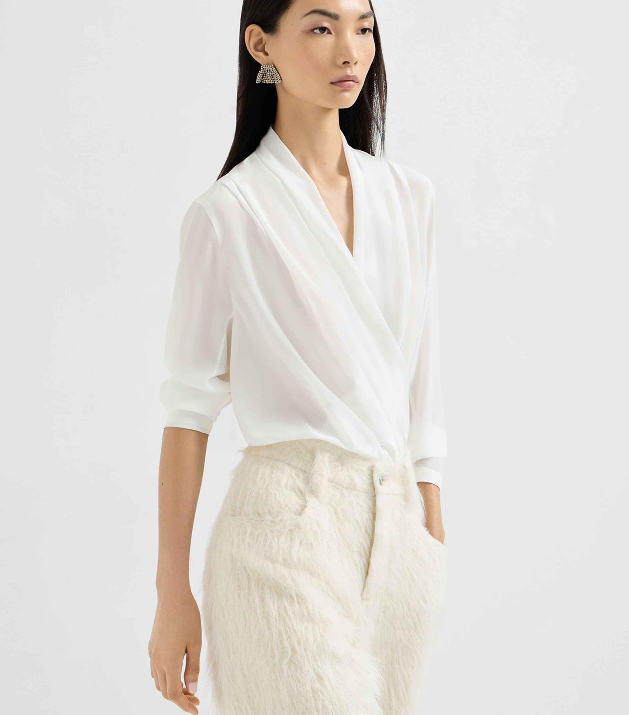 Silk Blouse Bodysuit C600 Image 4