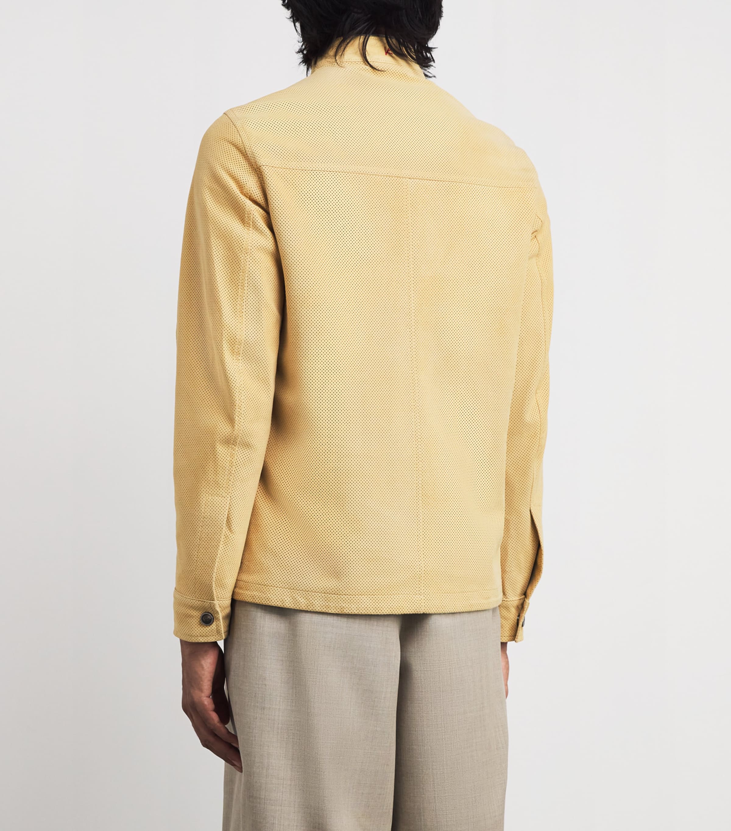 Lamb Suede Zip-Up Overshirt 340 Image 4