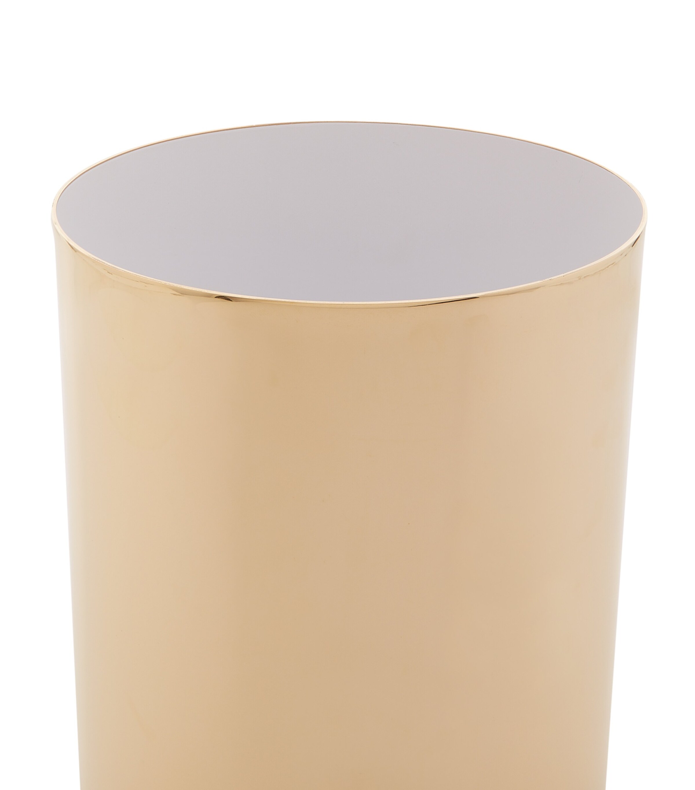 Cylinder Gold-Plated Bathroom Bin NO COLOUR Image 2