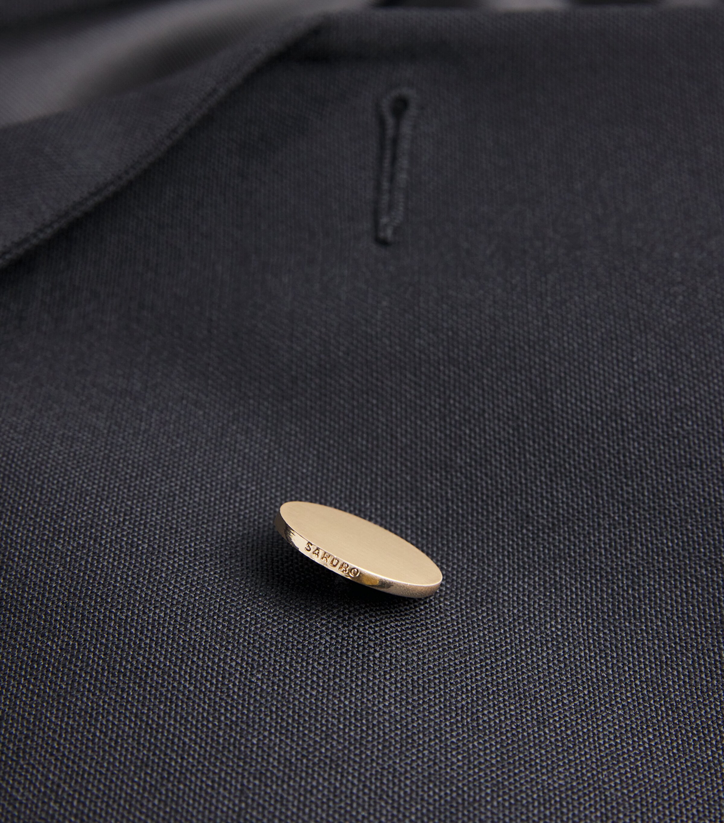 Sandro Paris Womens Virgin Wool Blazer Black Image 6