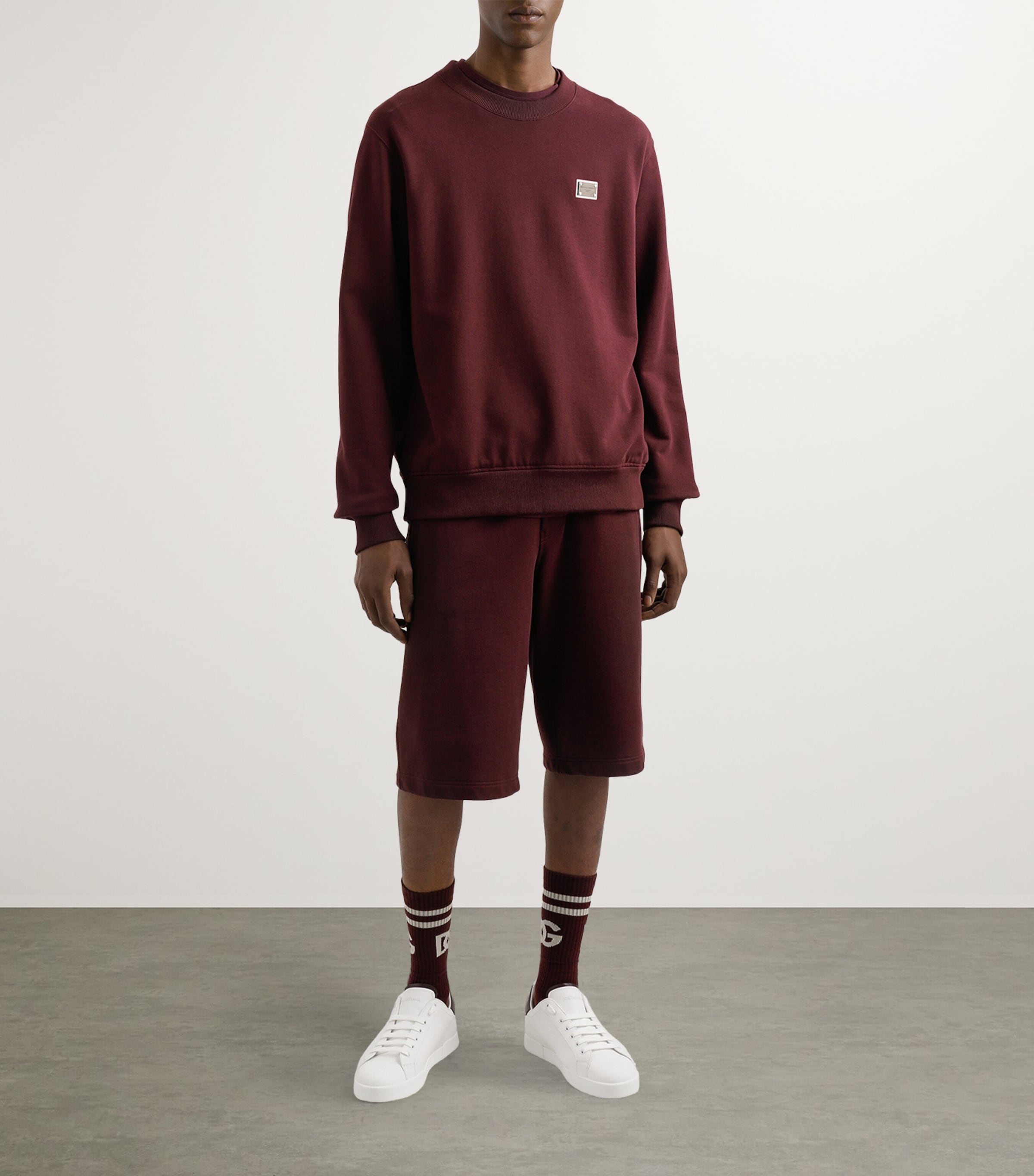 Cotton Logo Plaque T-Shirt F0130-AUBERGINE Image 2