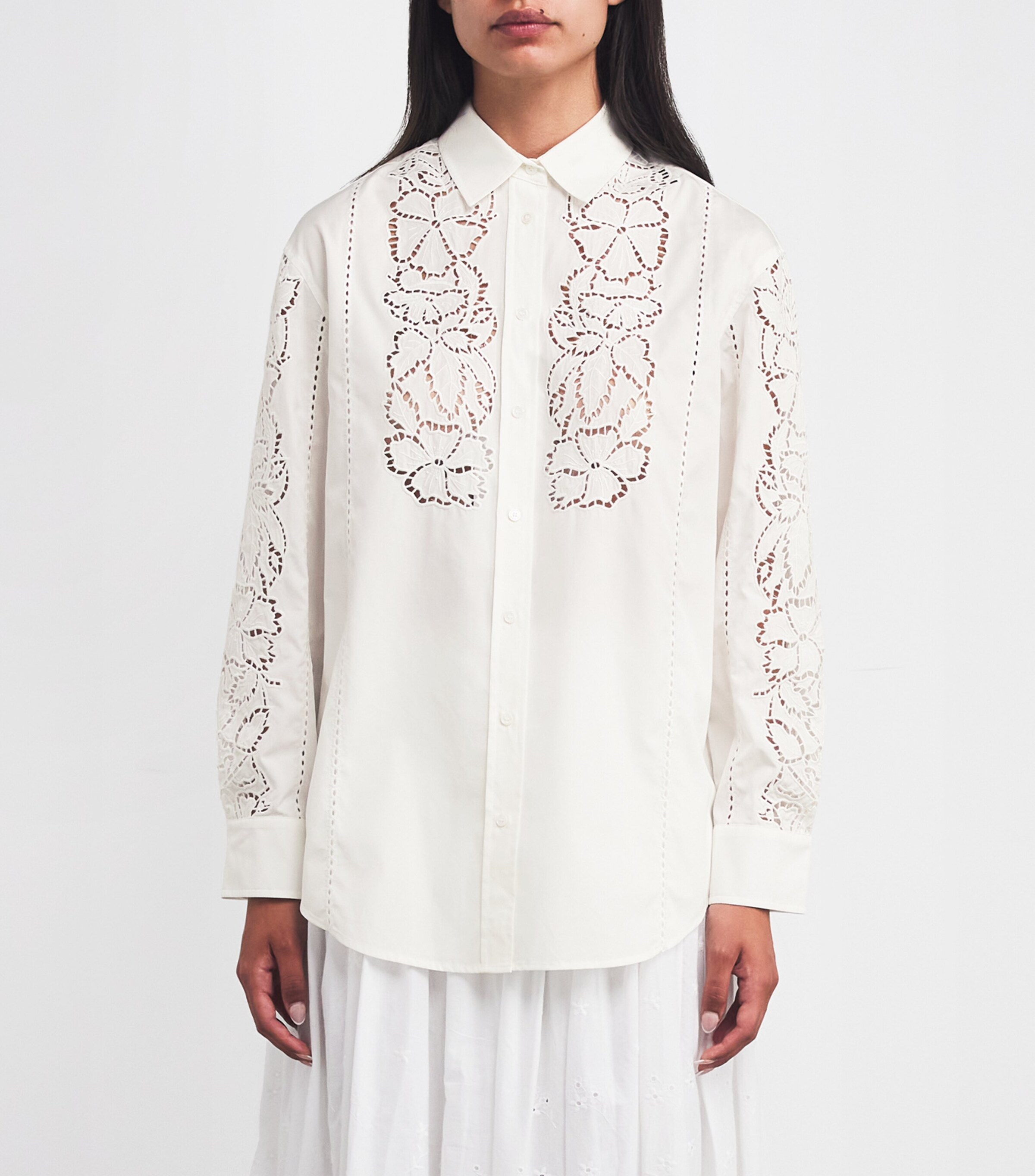 Weekend Max Mara Cotton Broderie Anglaise Shirt | Women Clothing | Tops | Workwear | Designers | Weekend Max Mara Weekend Max Mara Cotton Broderie Anglaise Shirt | Women Clothing | Tops | Workwear | Designers | Weekend Max Mara