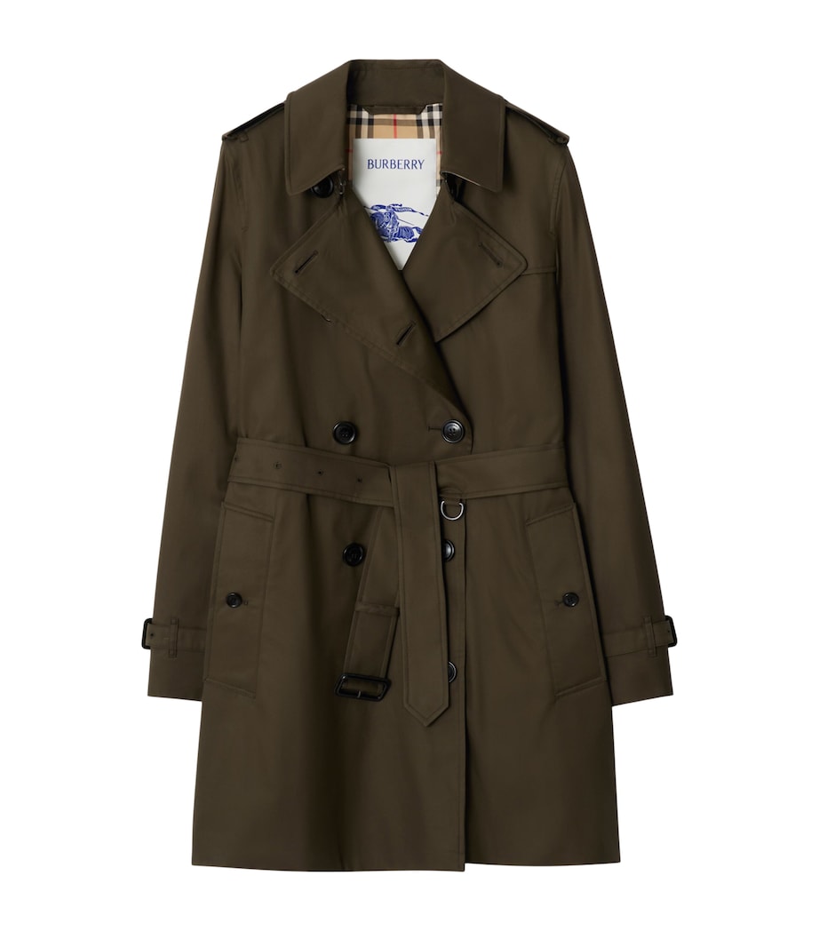 Tropical Gabardine Kensington Trench Coat JUNIPER Image 1