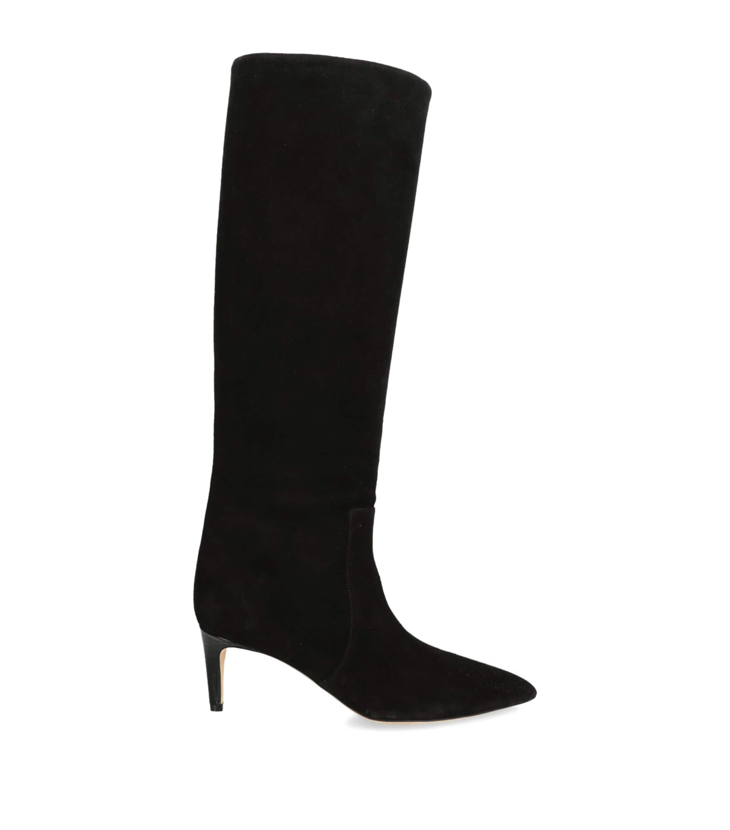 Paris Texas Suede Pointed-toe Knee-high Boots In Black