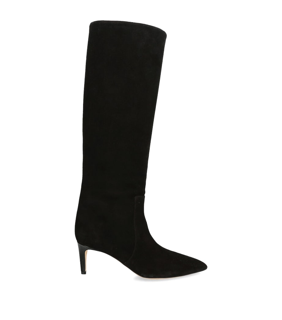 Suede Stiletto Heeled Boots 60 BLACK Image 1