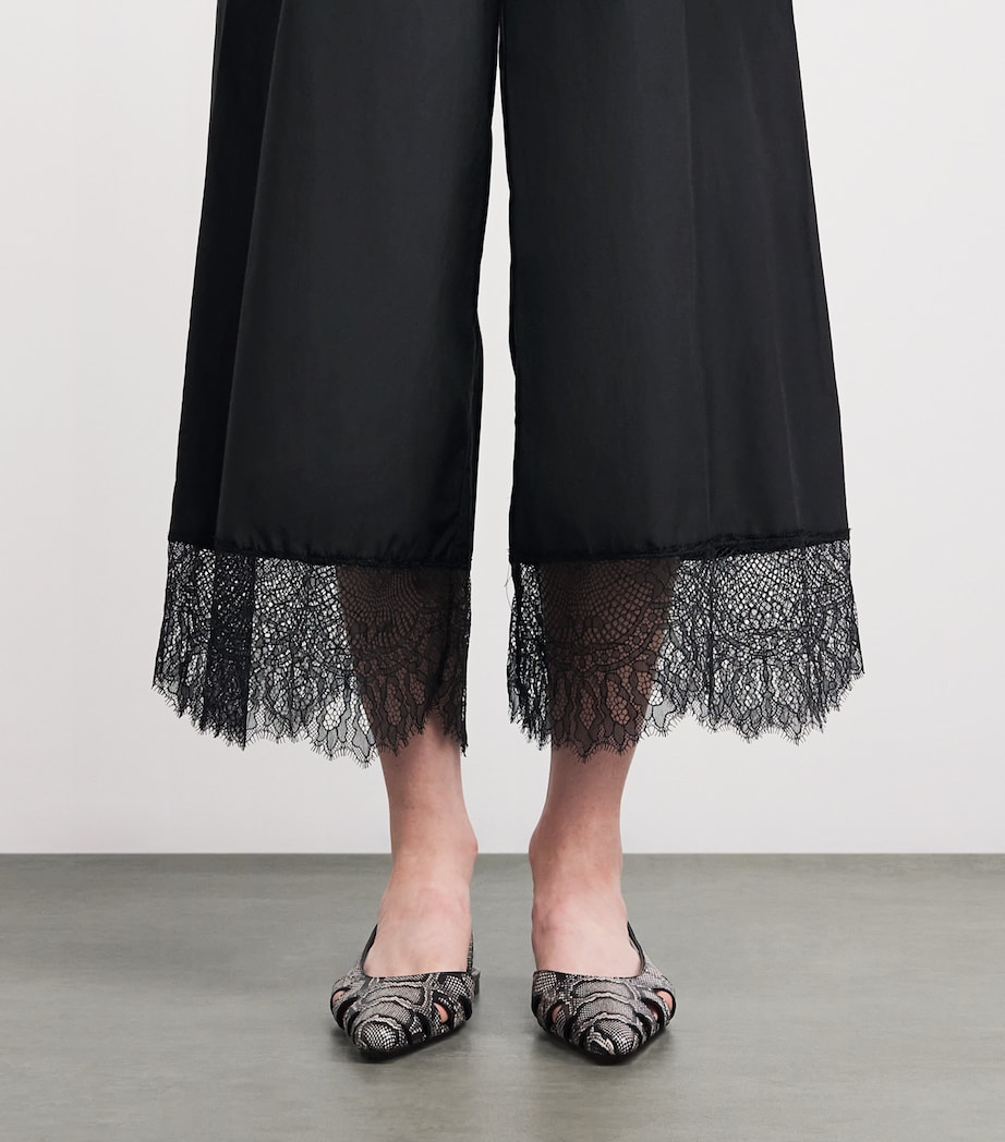 Silk-Cotton Lira Wide-Leg Trousers DBLK BLACK Image 6
