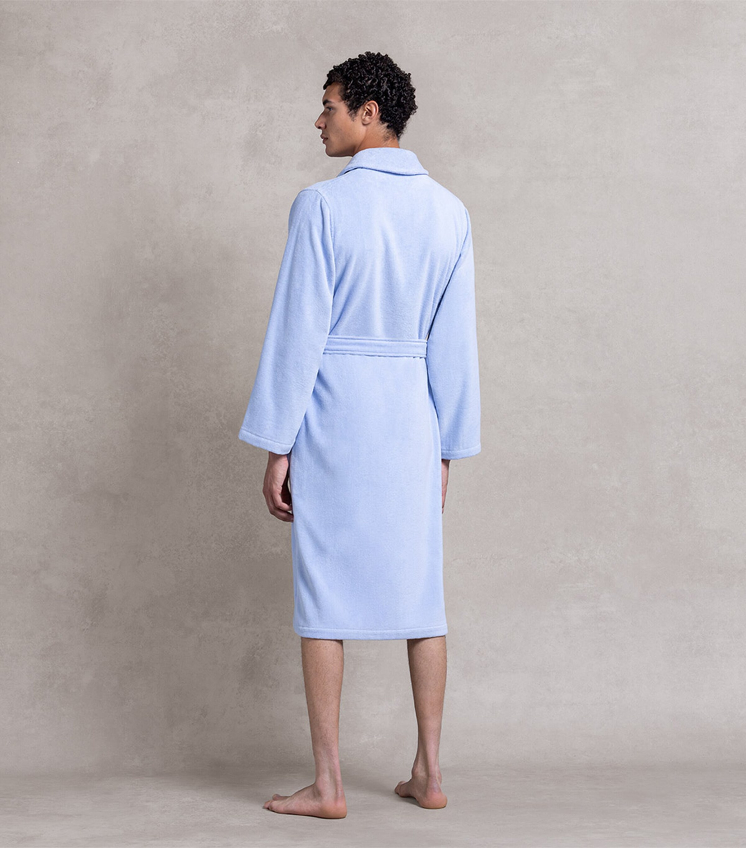 Ralph Lauren Home Denim Bear Robe (Large) Office Blue Image 4