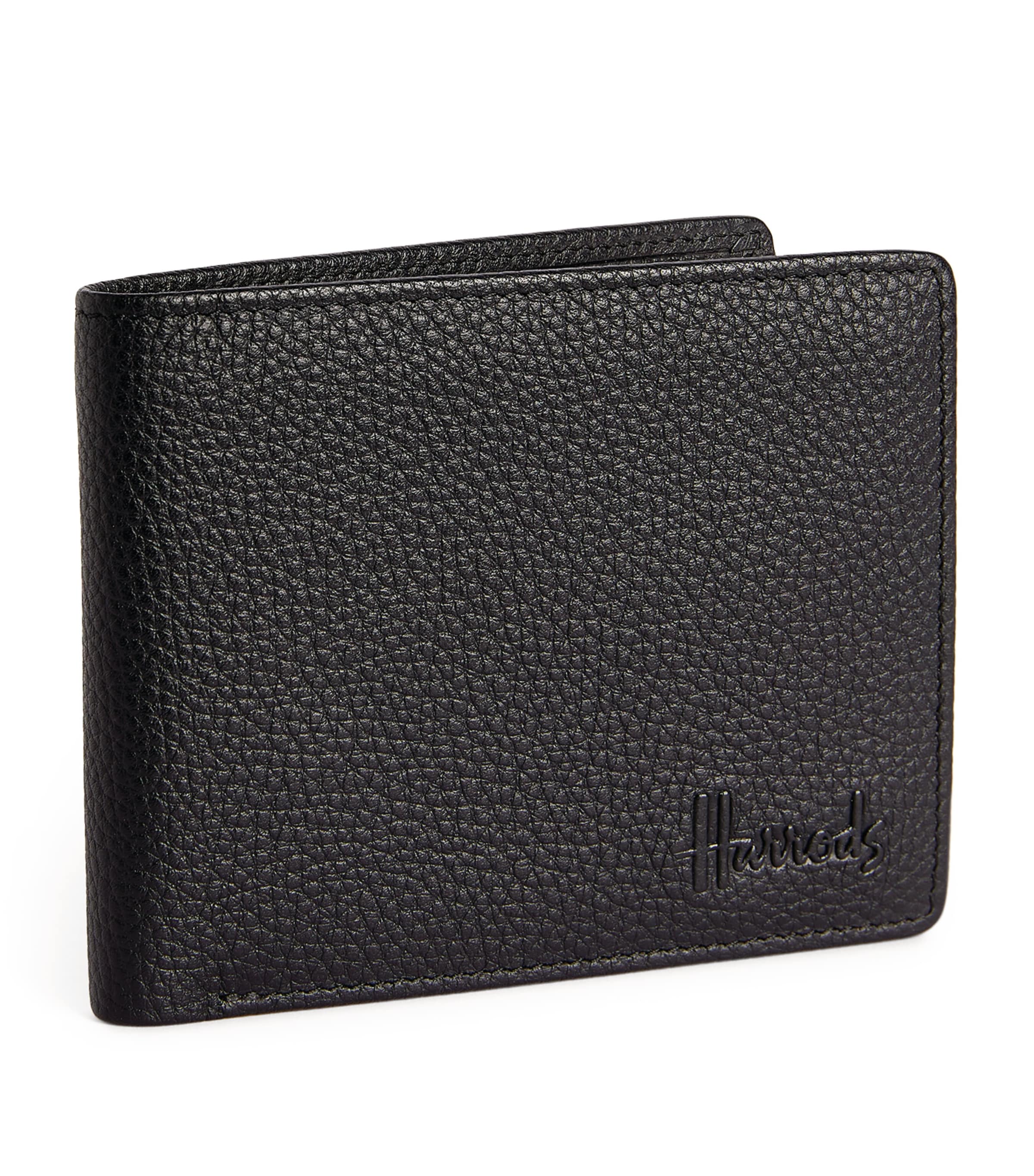 Shop Harrods Leather Wembley Bifold Wallet In Black