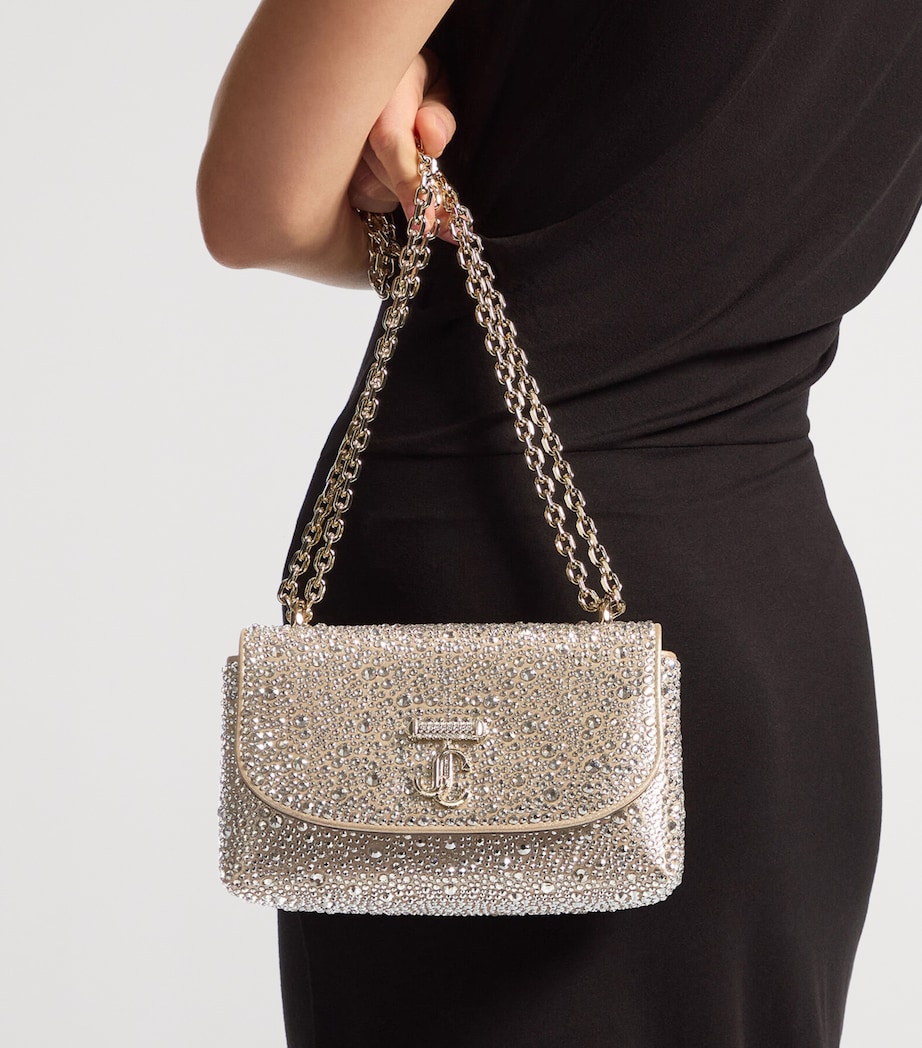 Jimmy Choo Crystal-Embellished Curve Cross-Body Bag Gold/crystal/shiny G Image 2