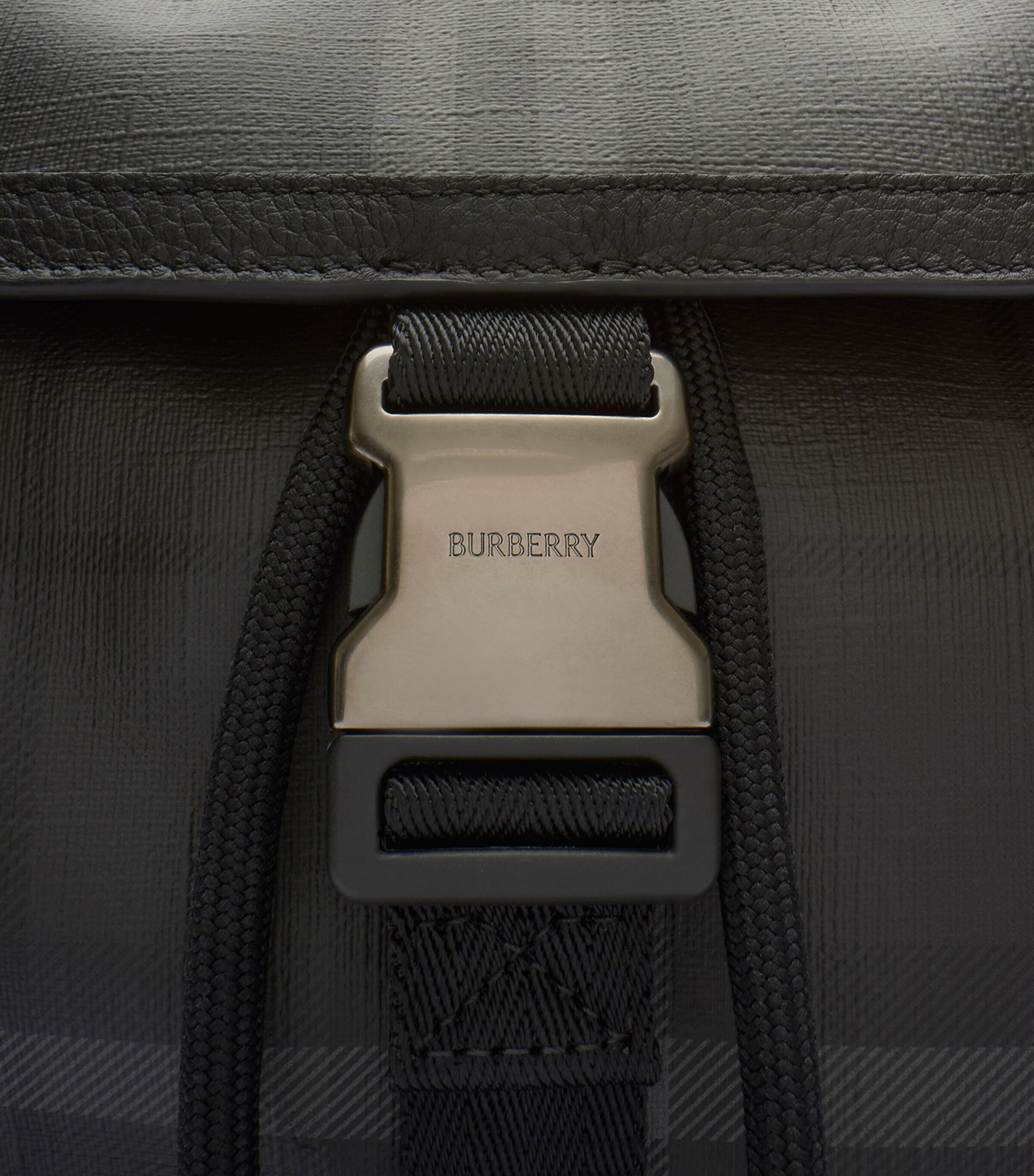 Burberry City Check Clip Backpack Iron Image 5