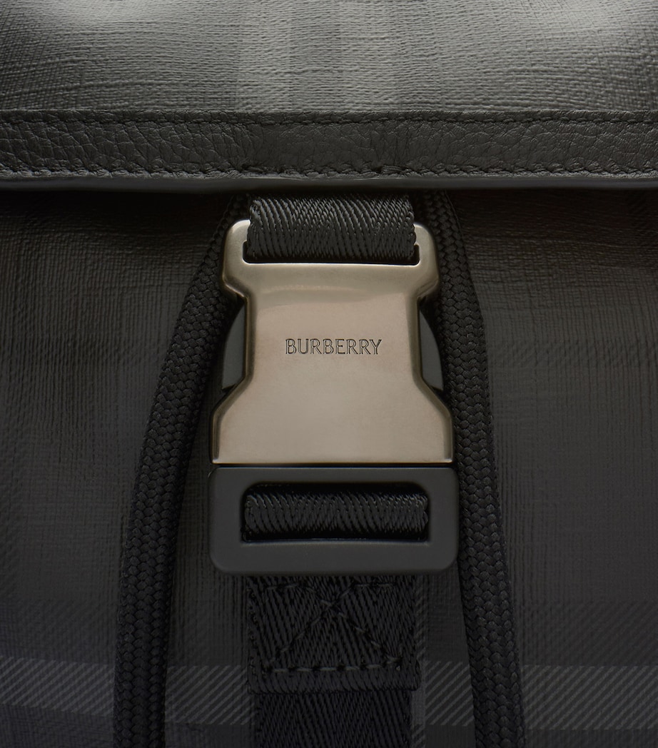 Burberry City Check Clip Backpack Iron Image 5